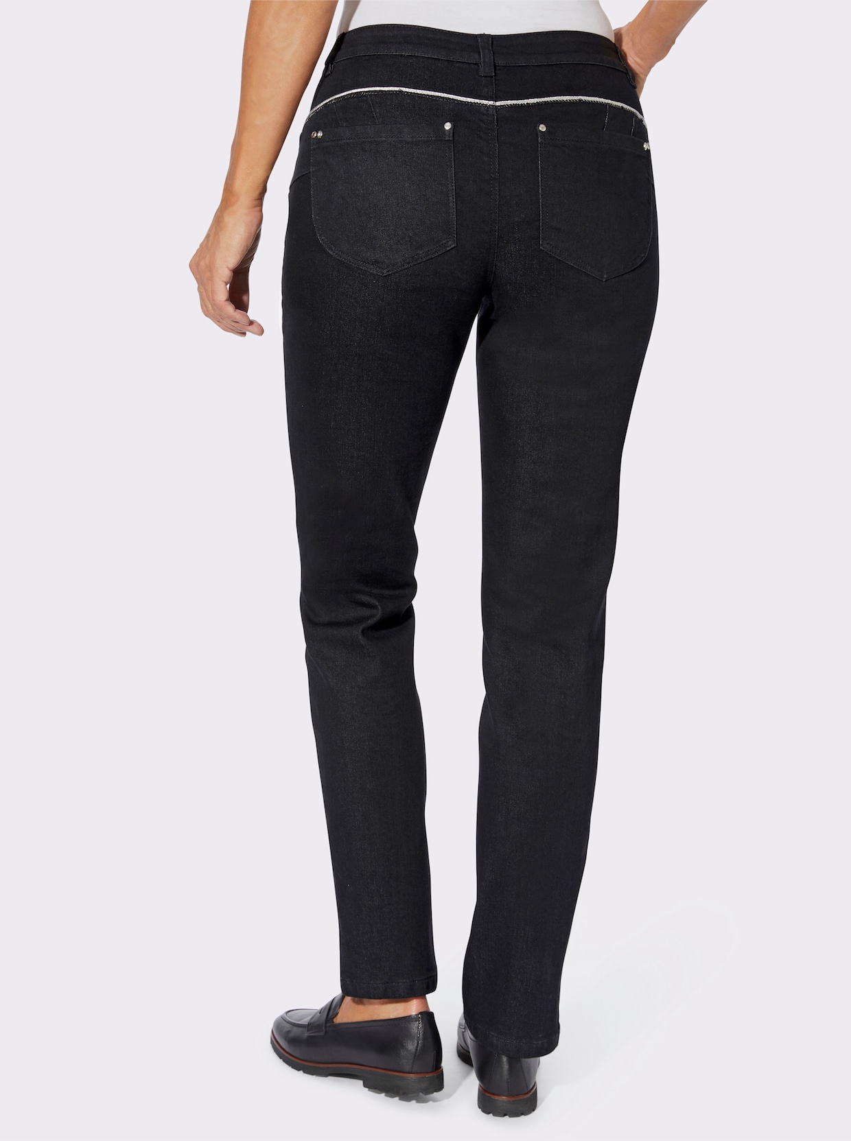 Jeans - black-denim