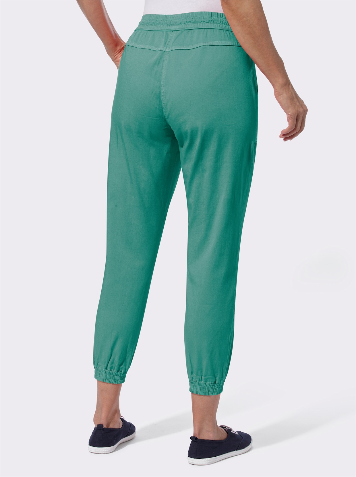 7/8-jeans - smaragdgroen