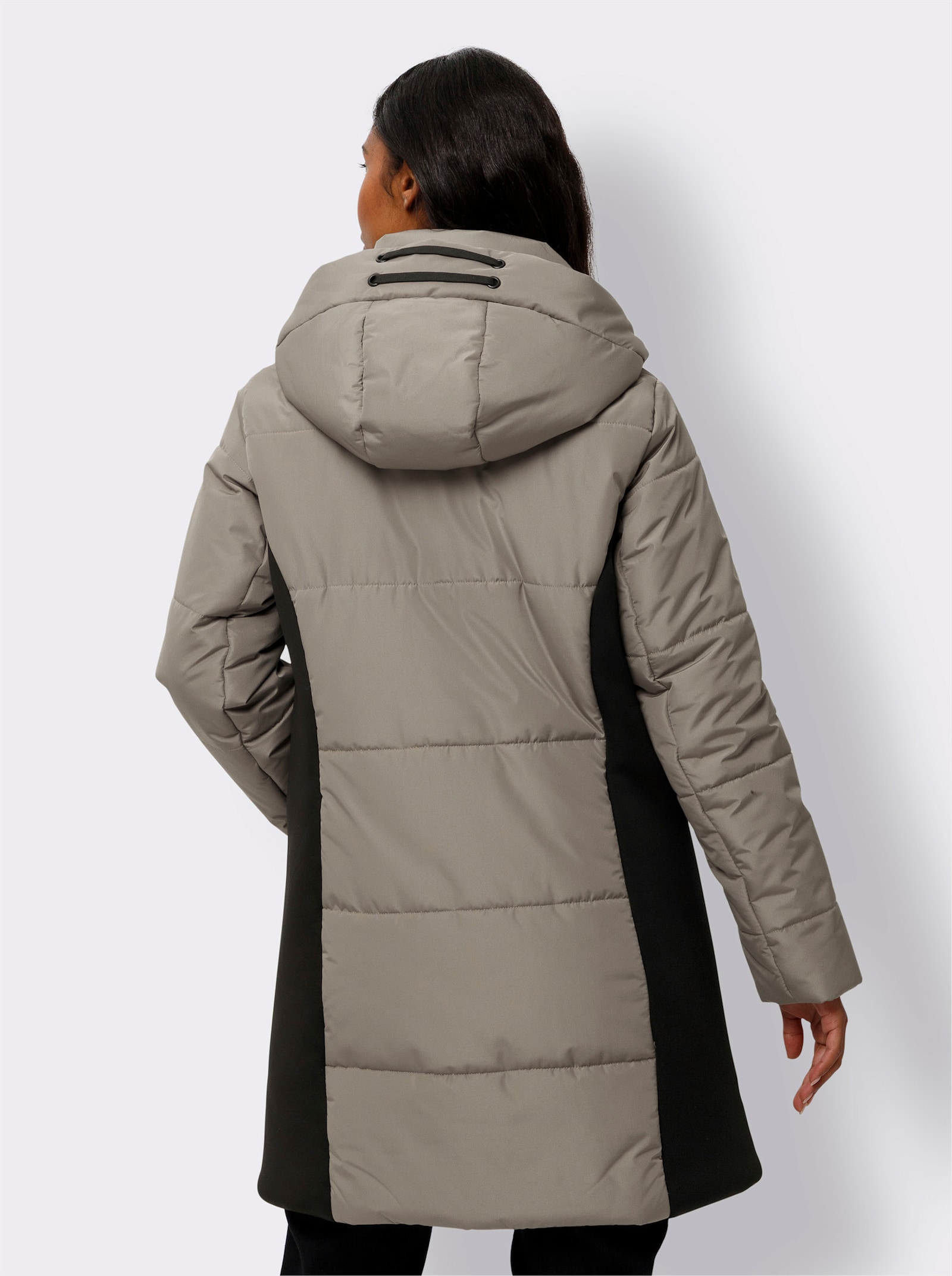 heine Longjacke mit Kapuze - taupe