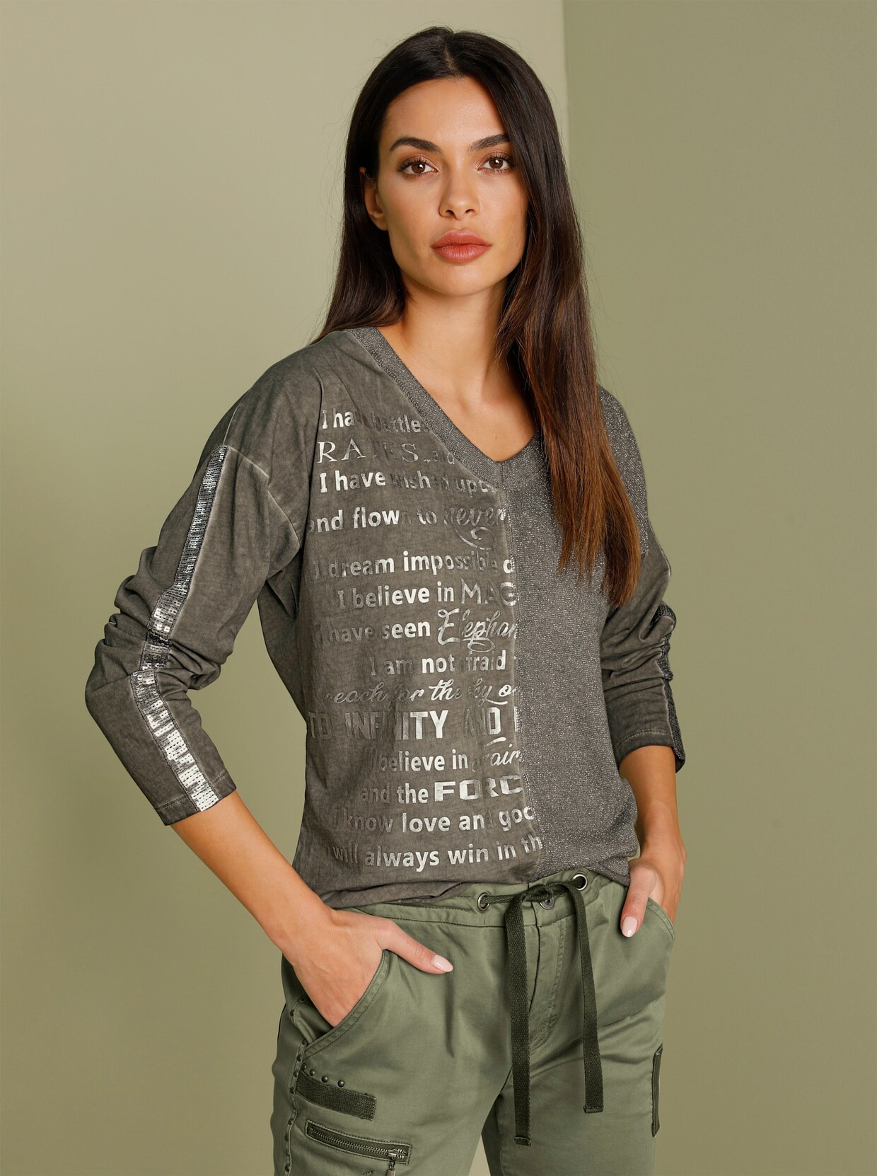heine T-Shirt - khaki