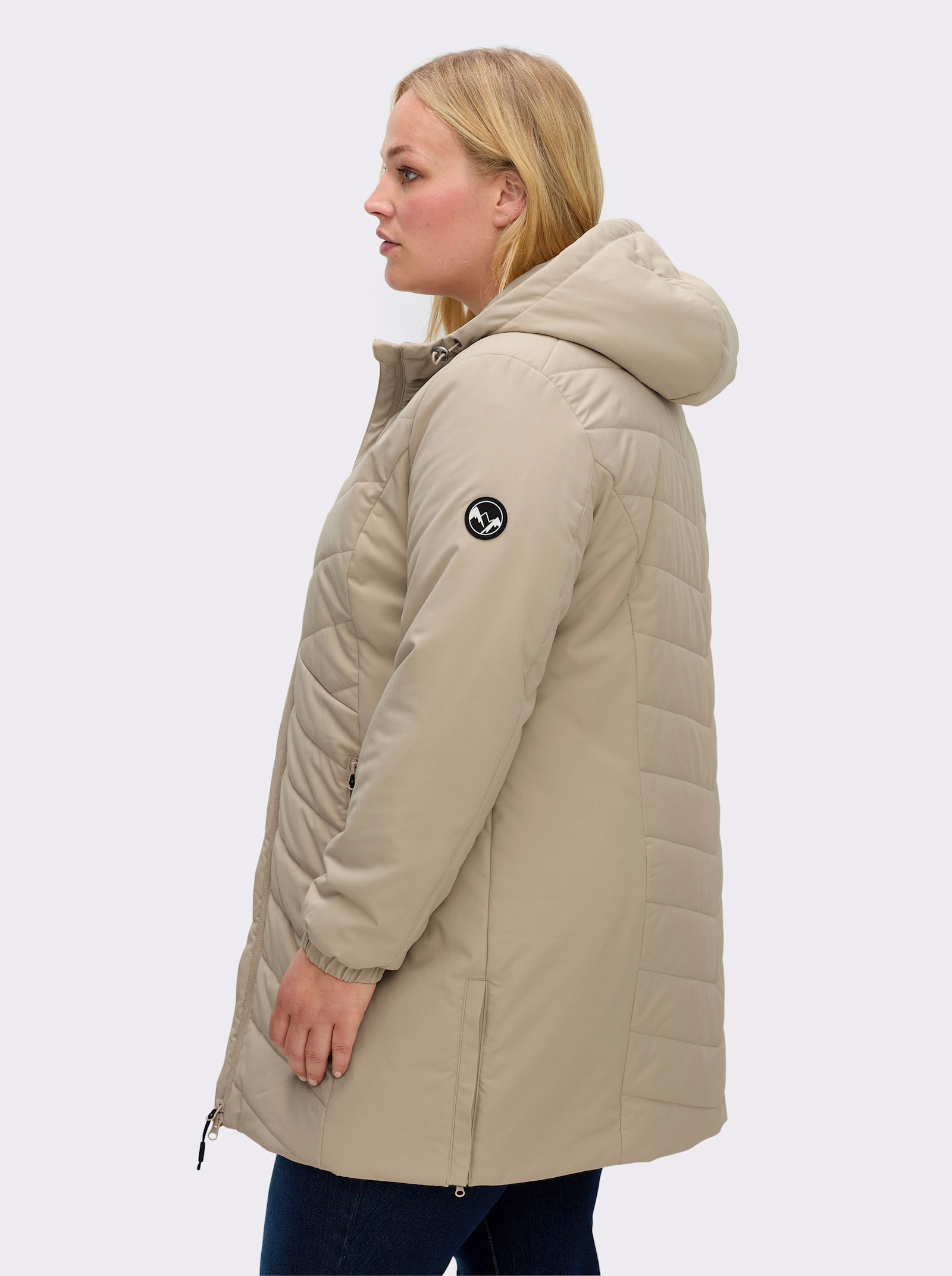 sheego Steppjacke im leichten A-Schnitt - beige