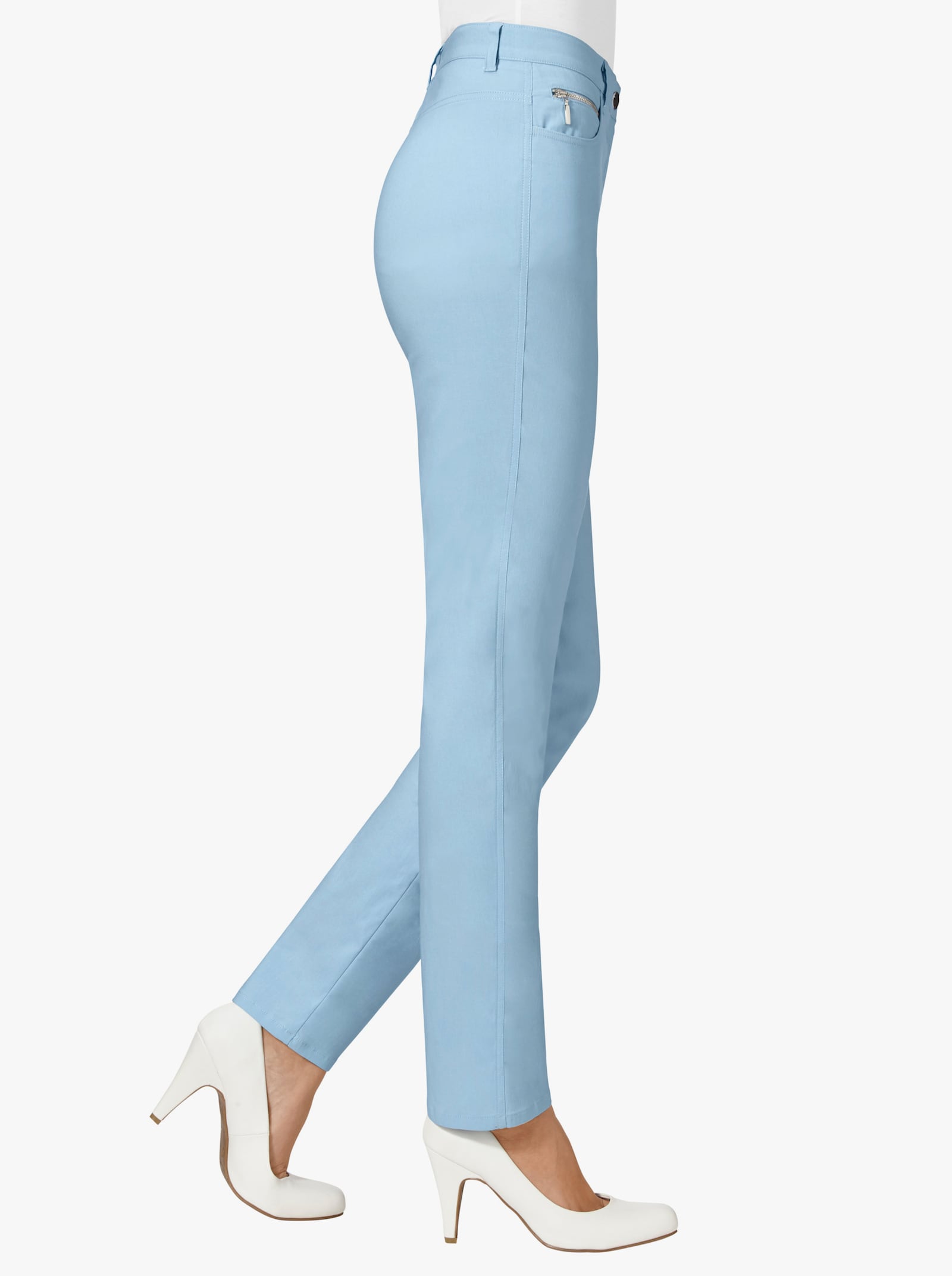 Stehmann Comfort line Stretchbyxa med dekorfickor fram - blå