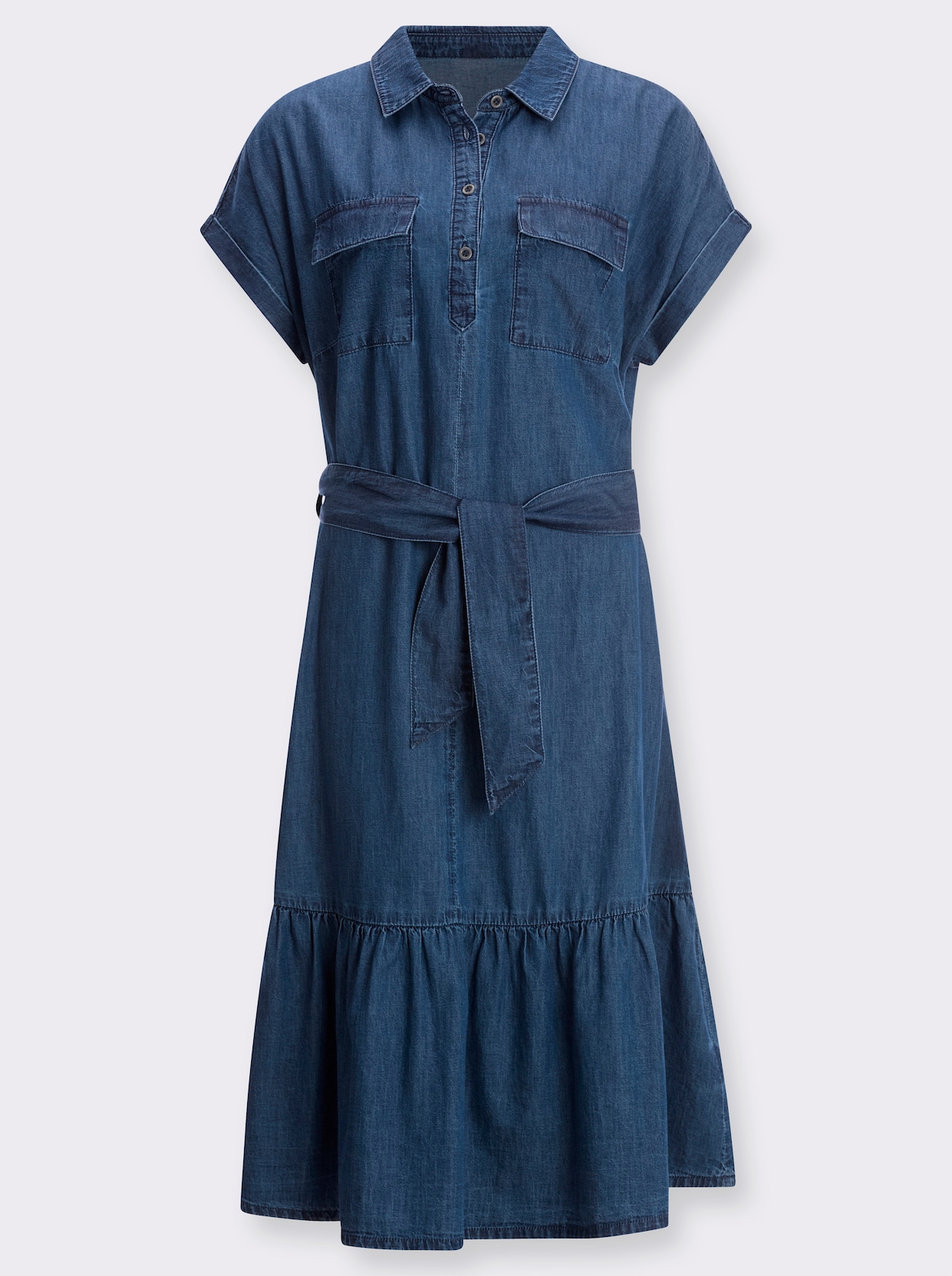 Jeanskleid - blue-stone-washed