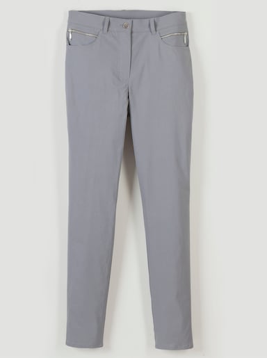 Stehmann Comfort line Stretch-Hose mit Zier-Taschen vorne - grau