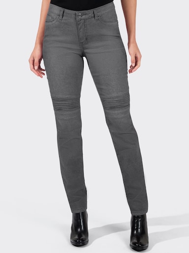 Jeans im Biesen - grey-denim