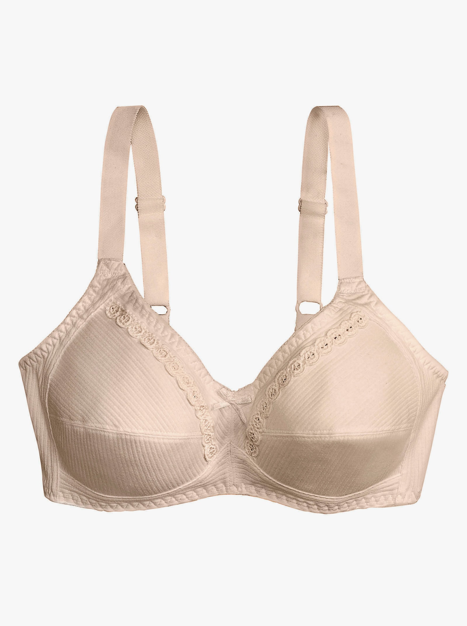 Naturana Soutien-gorge sans armatures avec bordure sur le décolleté - café au lait