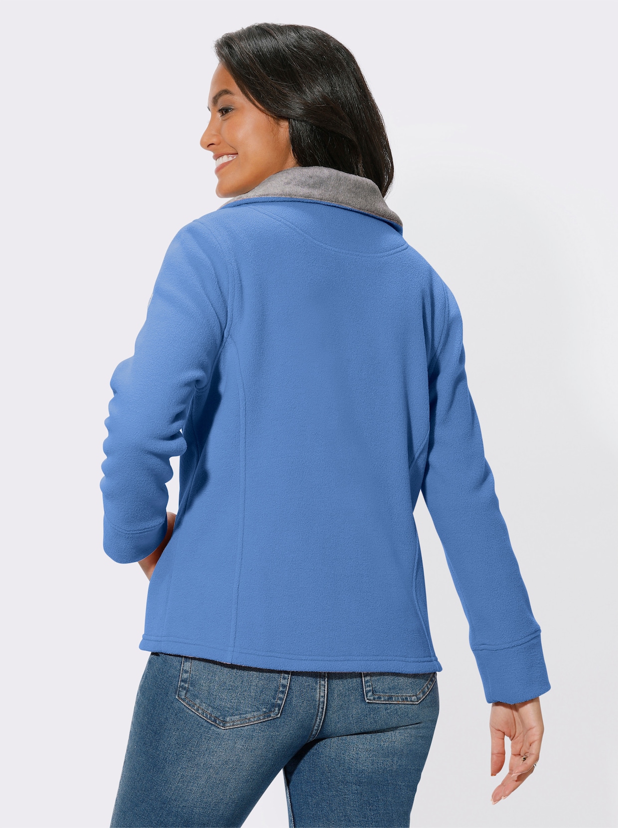 Fleece-Jacke - mittelblau