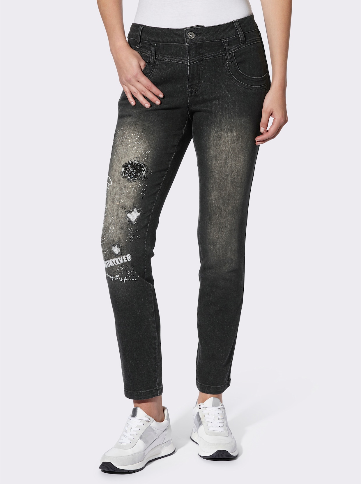 heine jeans - antraciet/grey-denim
