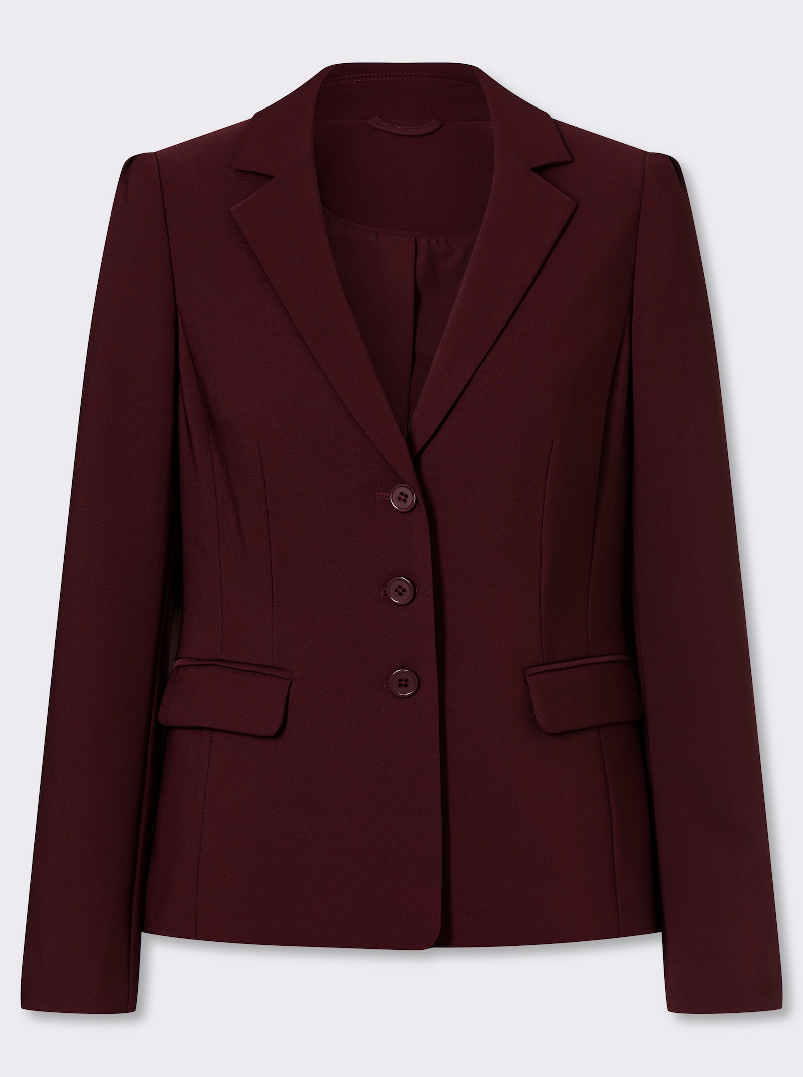 heine Blazer mit dezenten Puffärmeln - burgund