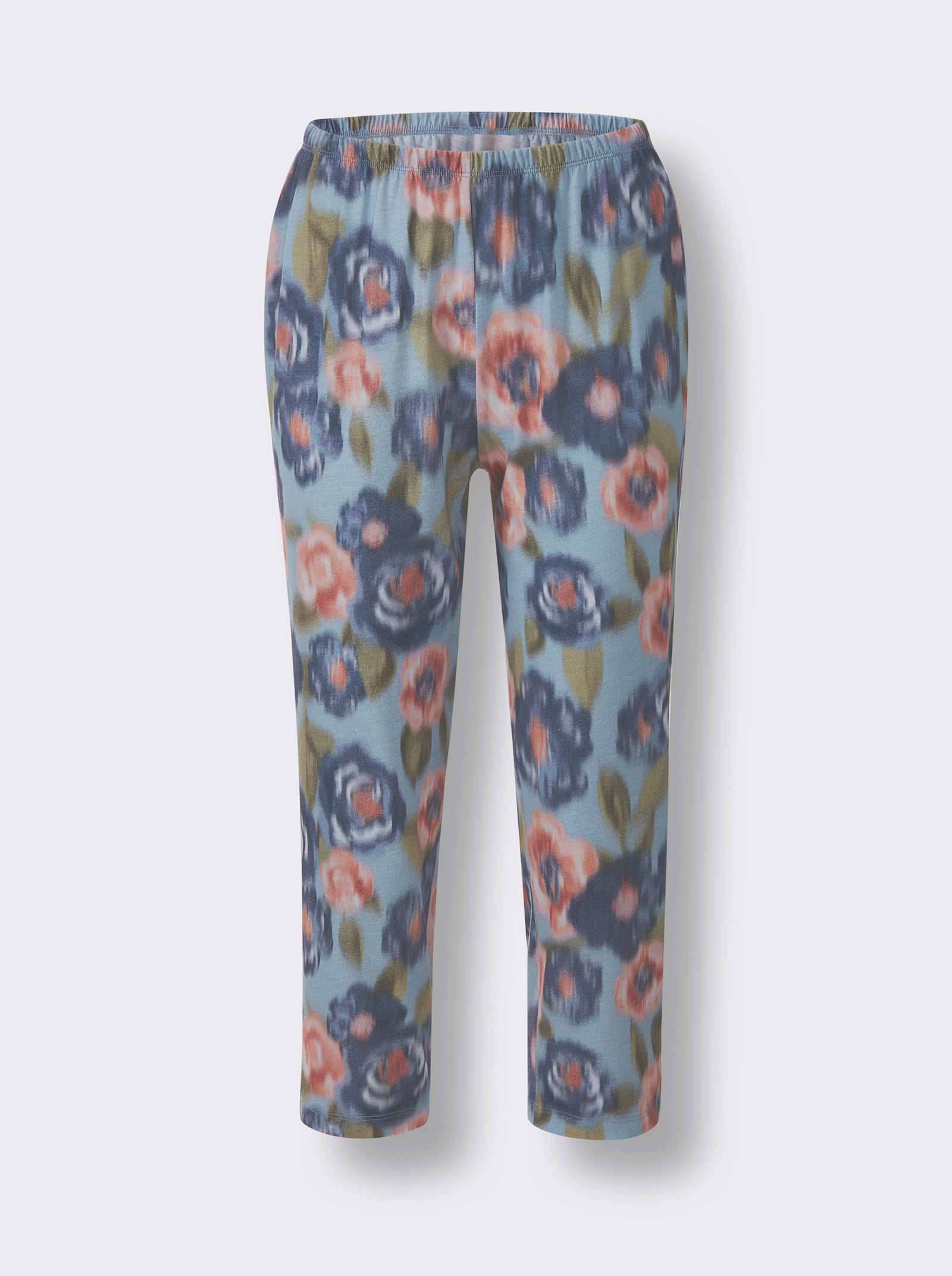 wäschepur Schlafanzug mit 3/4-langen Ärmeln - hellblau-lindgrün-bedruckt