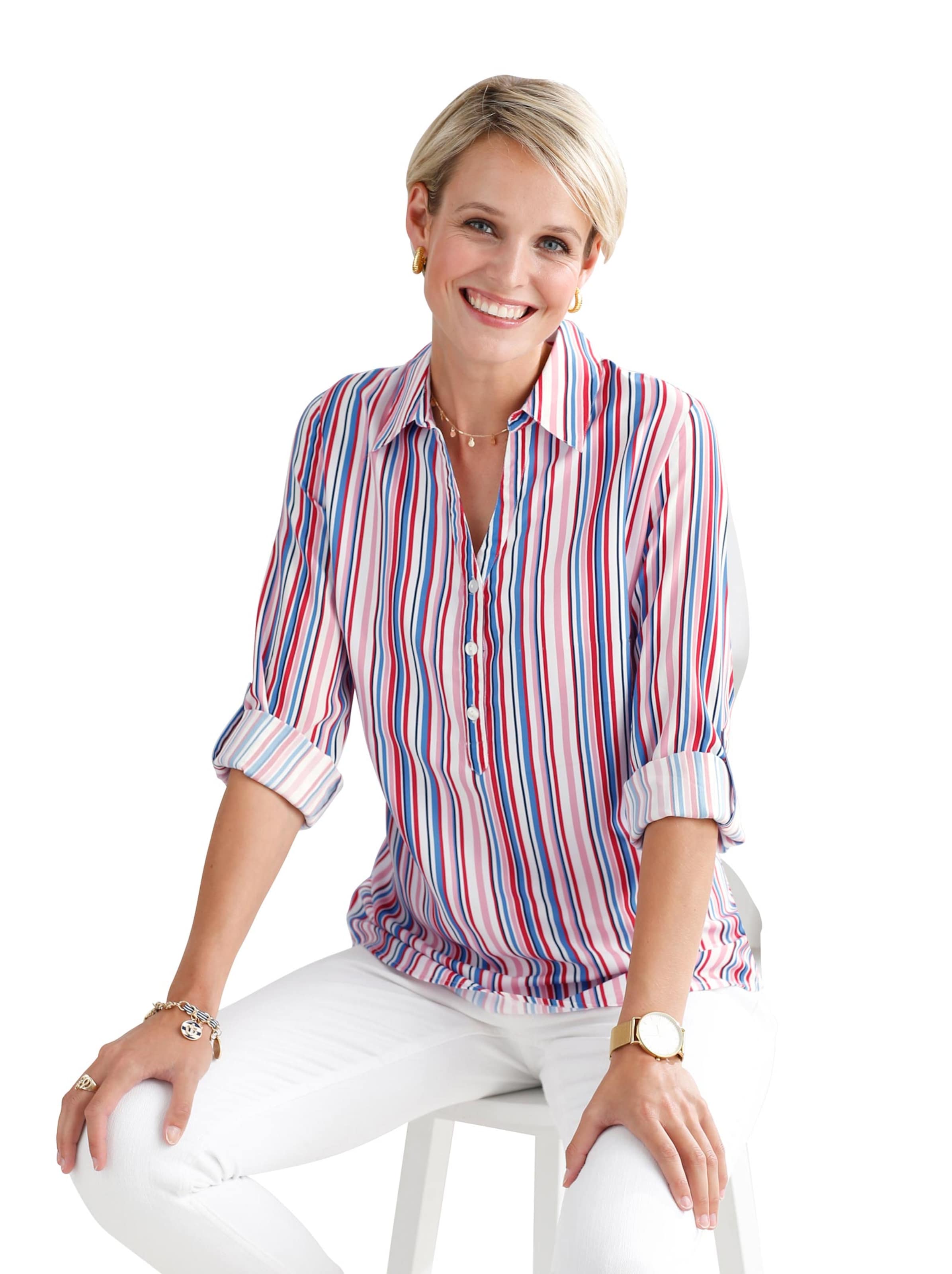 Bluse - weiß-gestreift