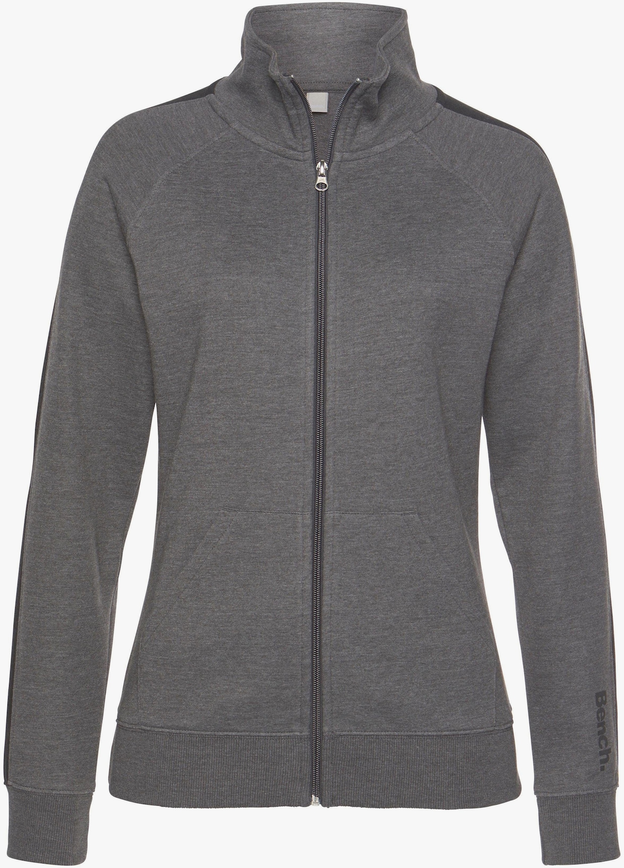 Veste sweat - anthracite chiné-noir