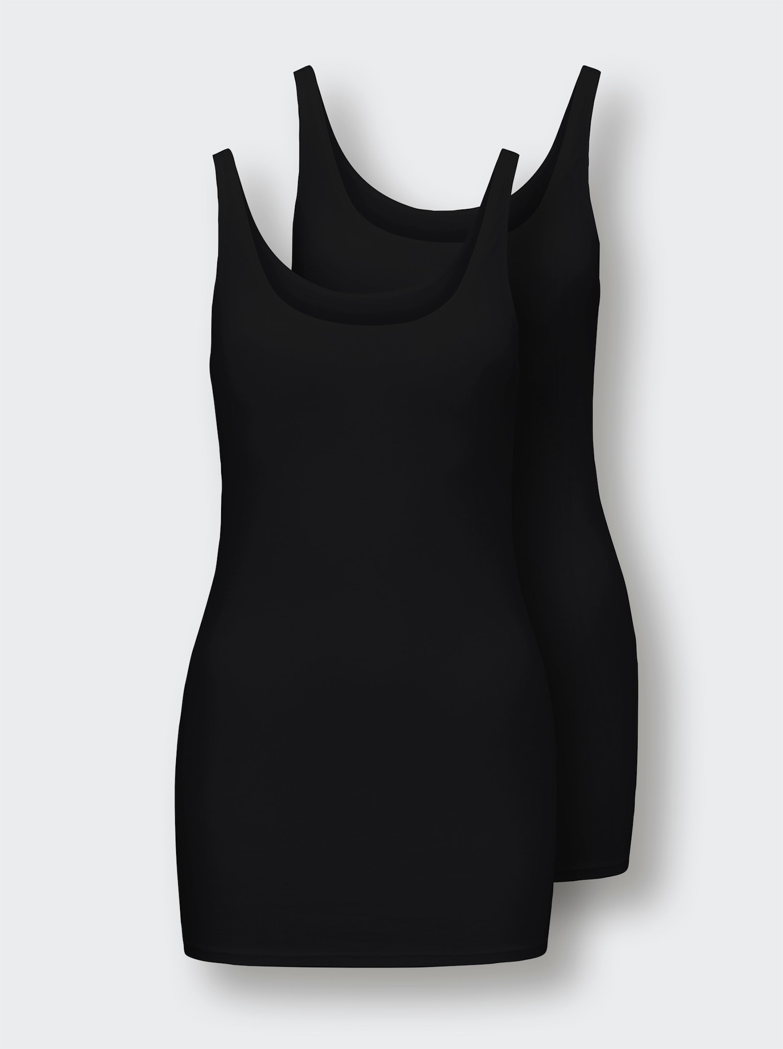 Schiesser Achselhemd in formstabiler Baumwoll-Qualität - schwarz