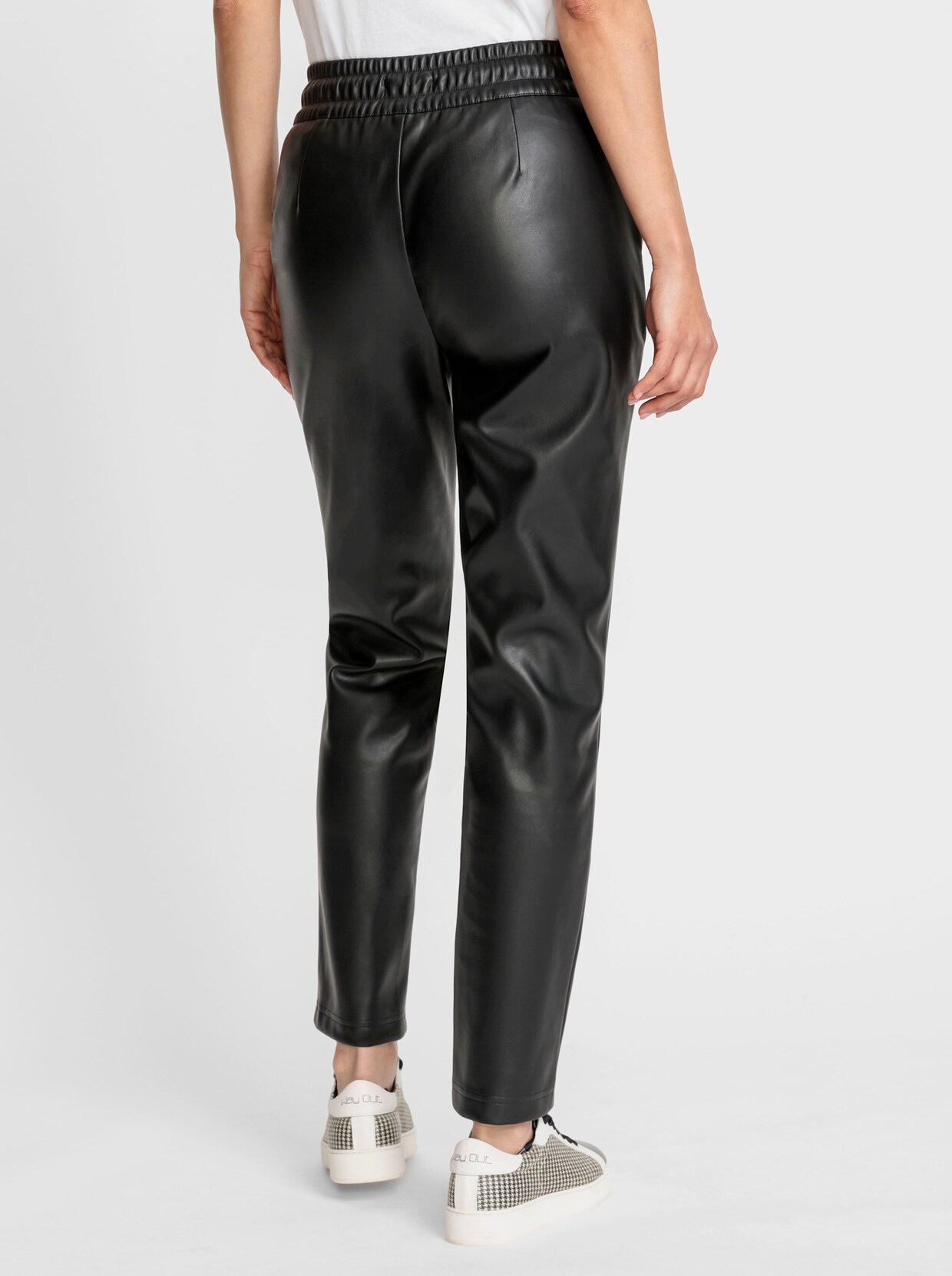 Pantalon en imitation cuir - noir