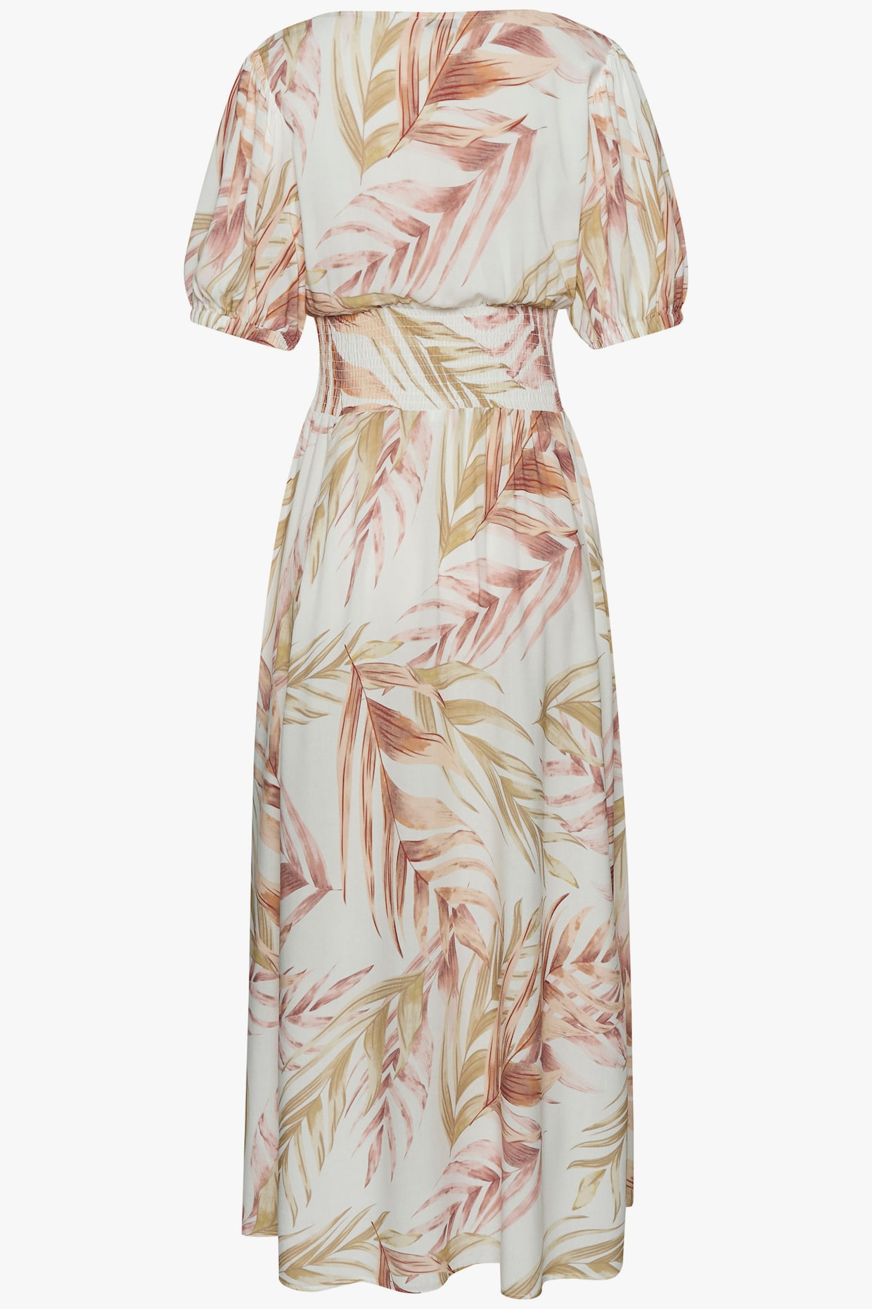 LASCANA Maxi-jurk - zand/oranje bedrukt