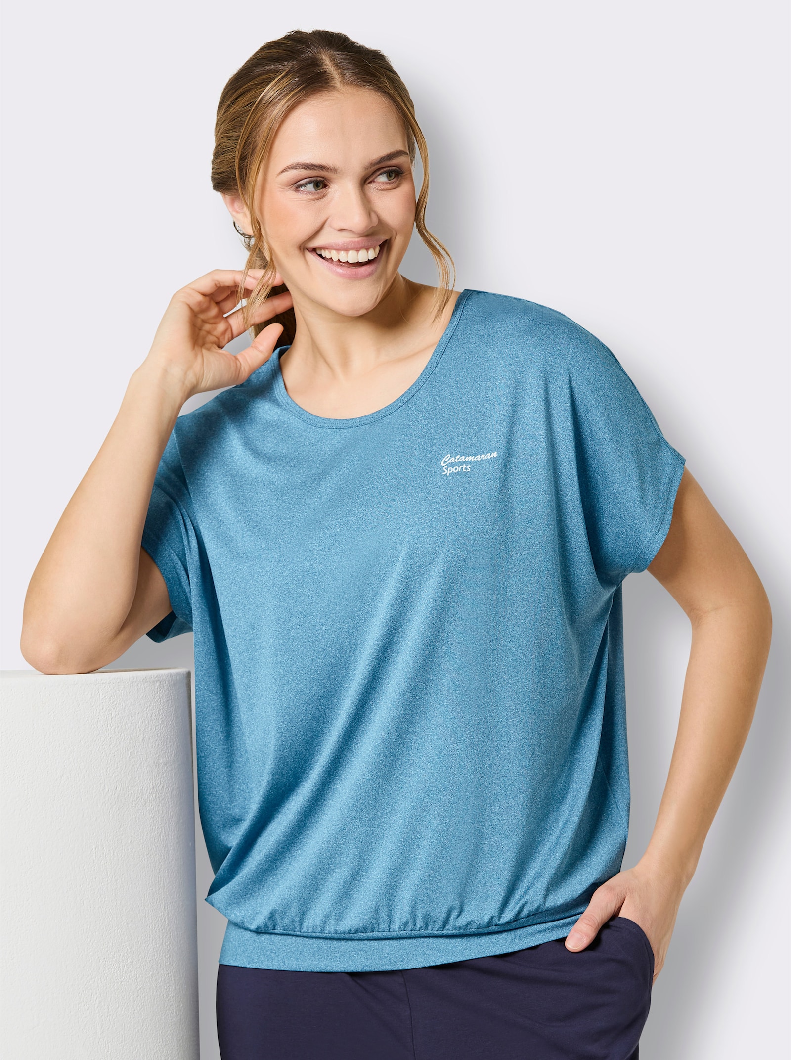 Catamaran Sports Funktionsshirt , atmungsaktiv und schnell trocknend - aqua-meliert