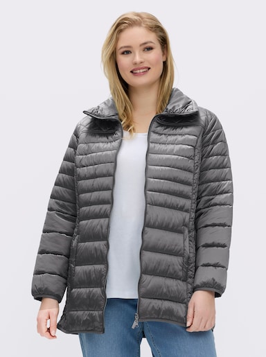 Steppjacke mit dezentem Glanz - silbergrau