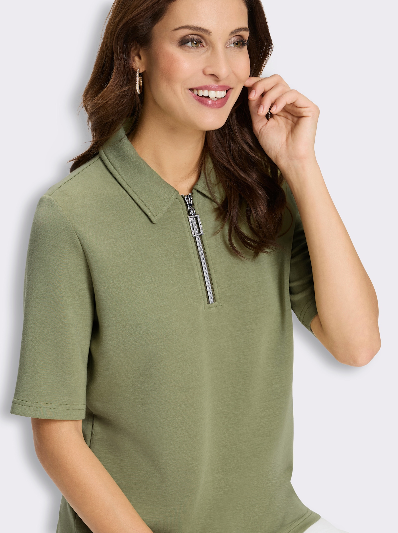 Poloshirt in Interlock-Qualität - schilf