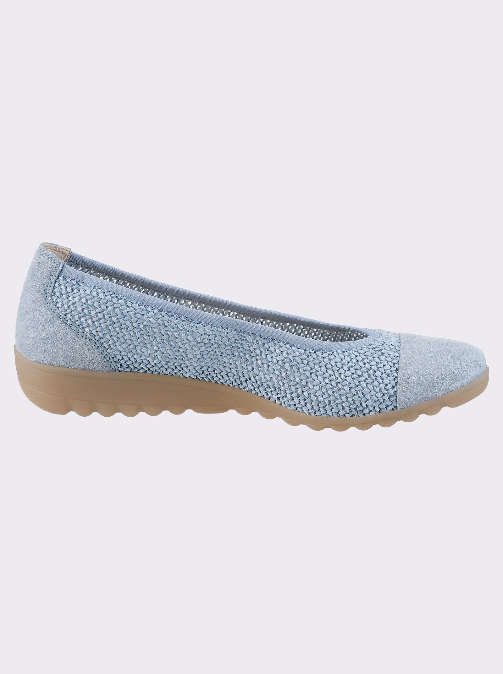 Caprice Ballerina mit Schrittdämpfung, von Caprice - hellblau