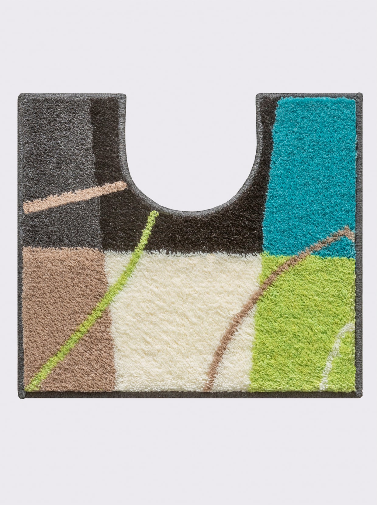 Grund Badmat - turquoise/taupe