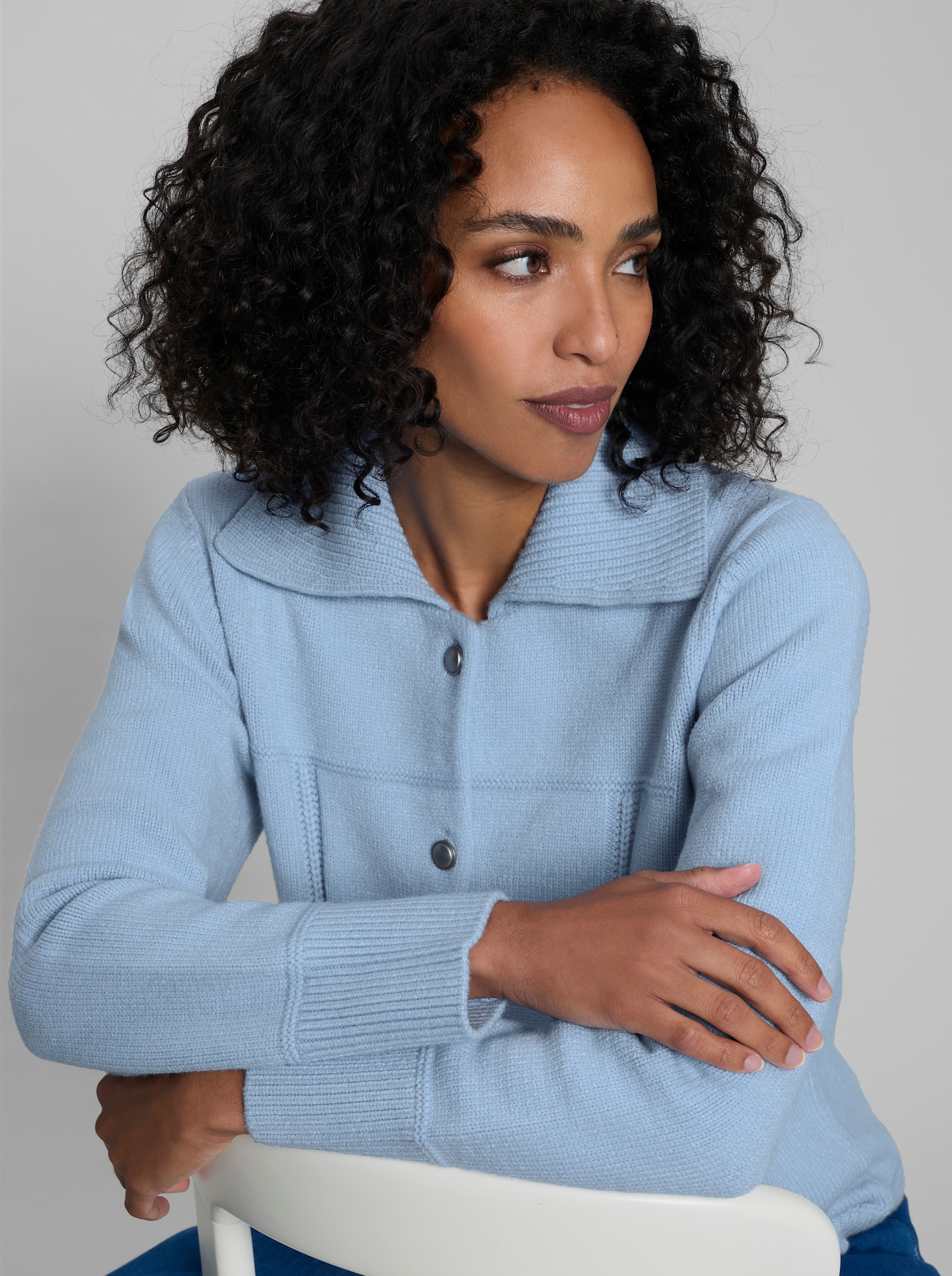 heine Strickjacke - eisblau