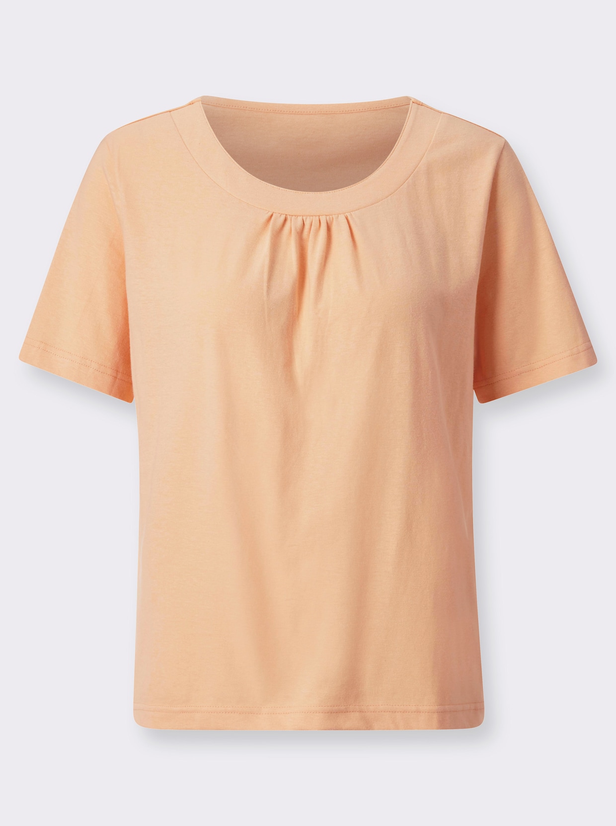 Shirt - apricot + apricot/wit bedrukt