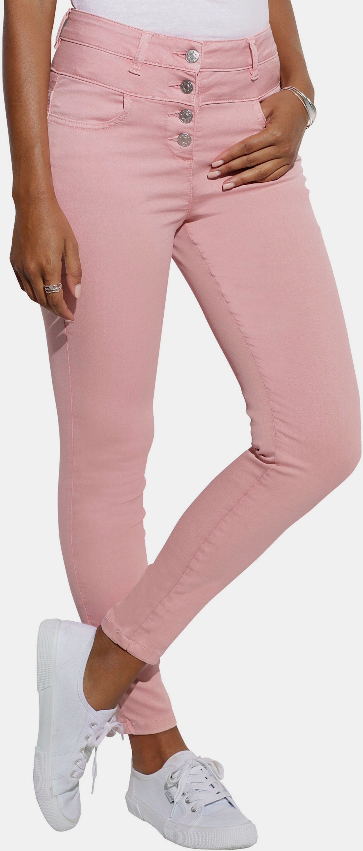 LASCANA High-waist-Jeans - altrosa