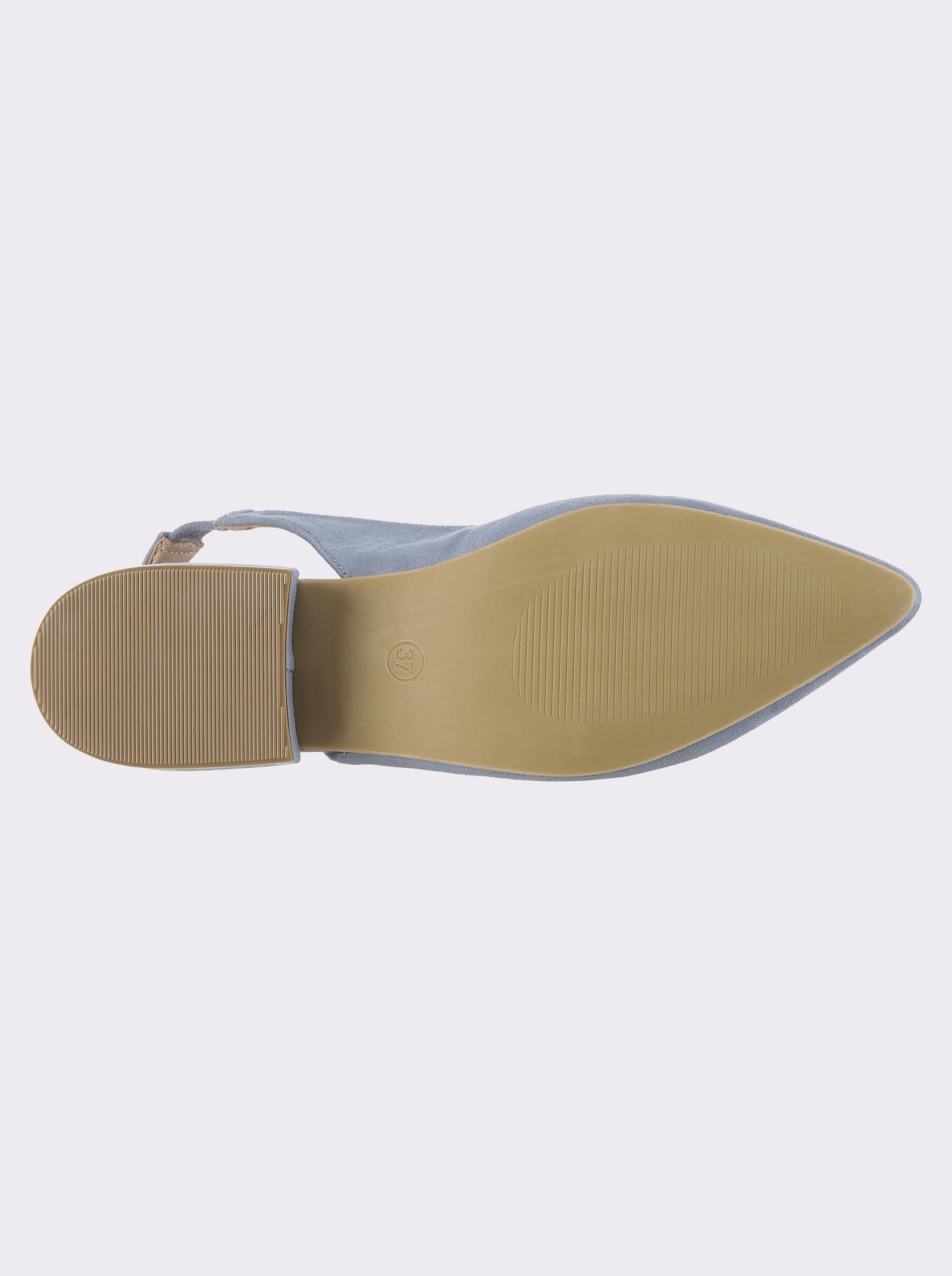 Slingbackpumps med resårband - ljusblå