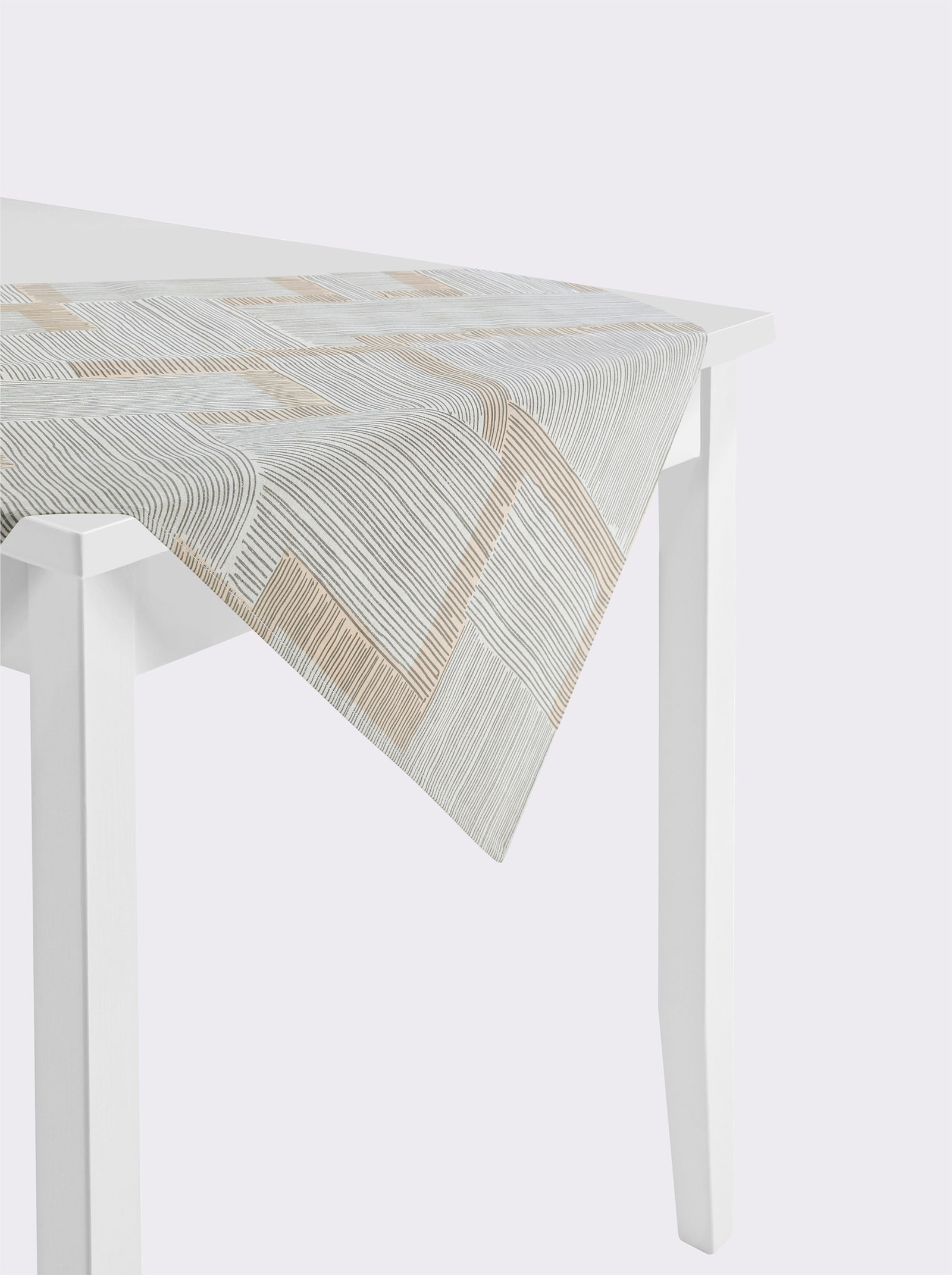 Tischdecke - sand-weiss-bedruckt