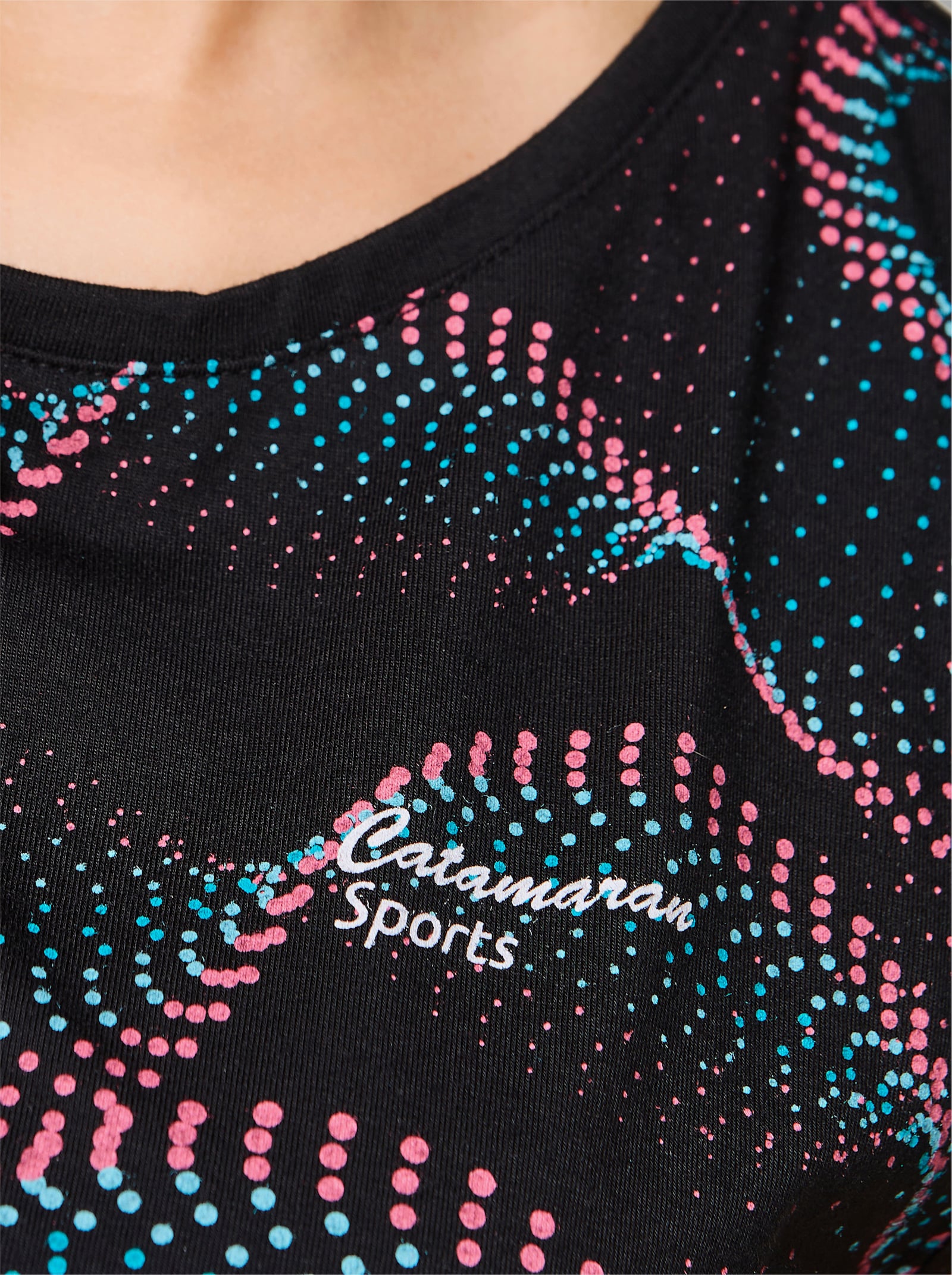 Catamaran Sports Funktionsshirt in atmungsaktiver Qualität - schwarz-bedruckt