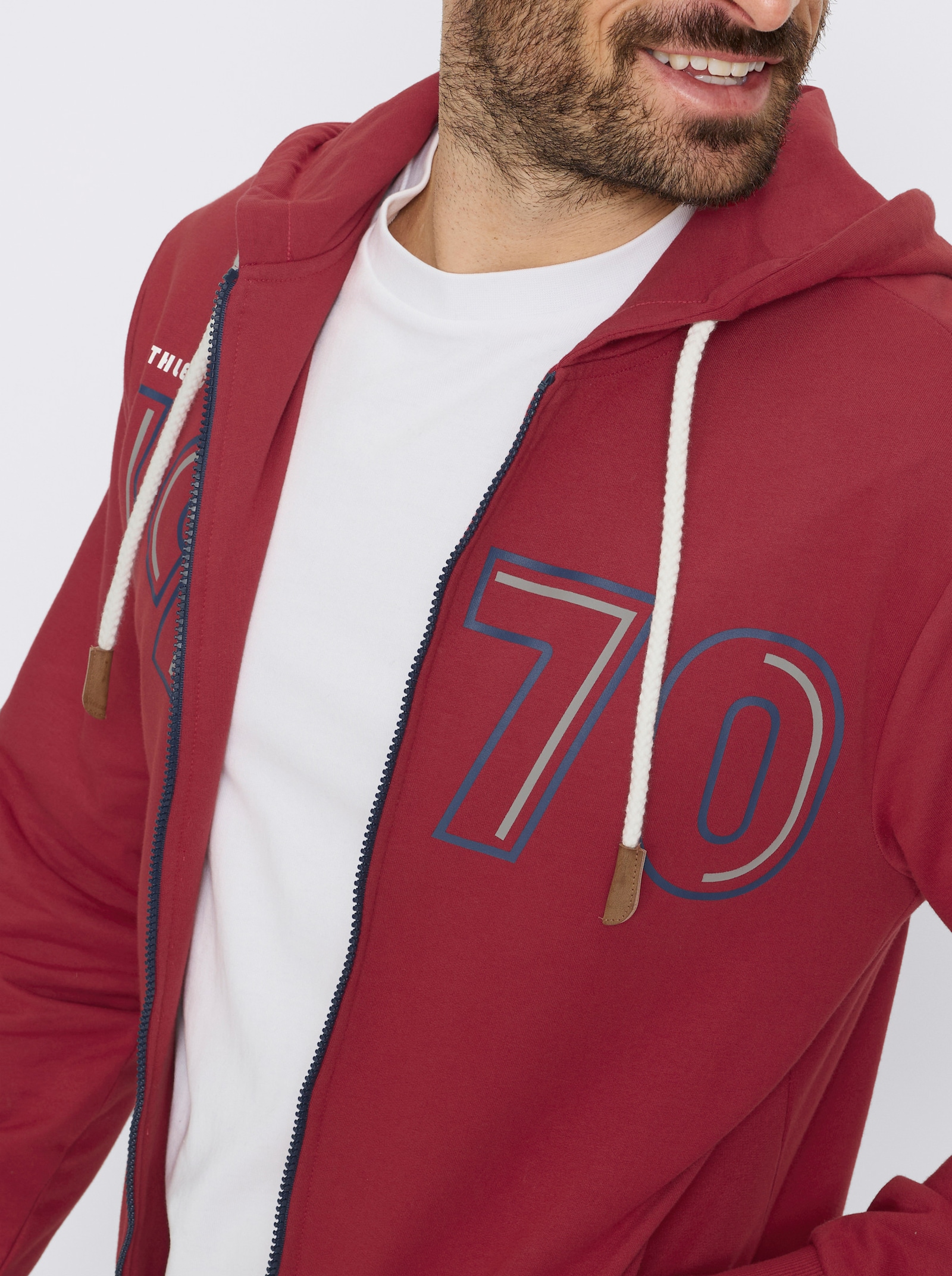 Catamaran Sweatjacke mit Front-Druck - kirsche-bedruckt