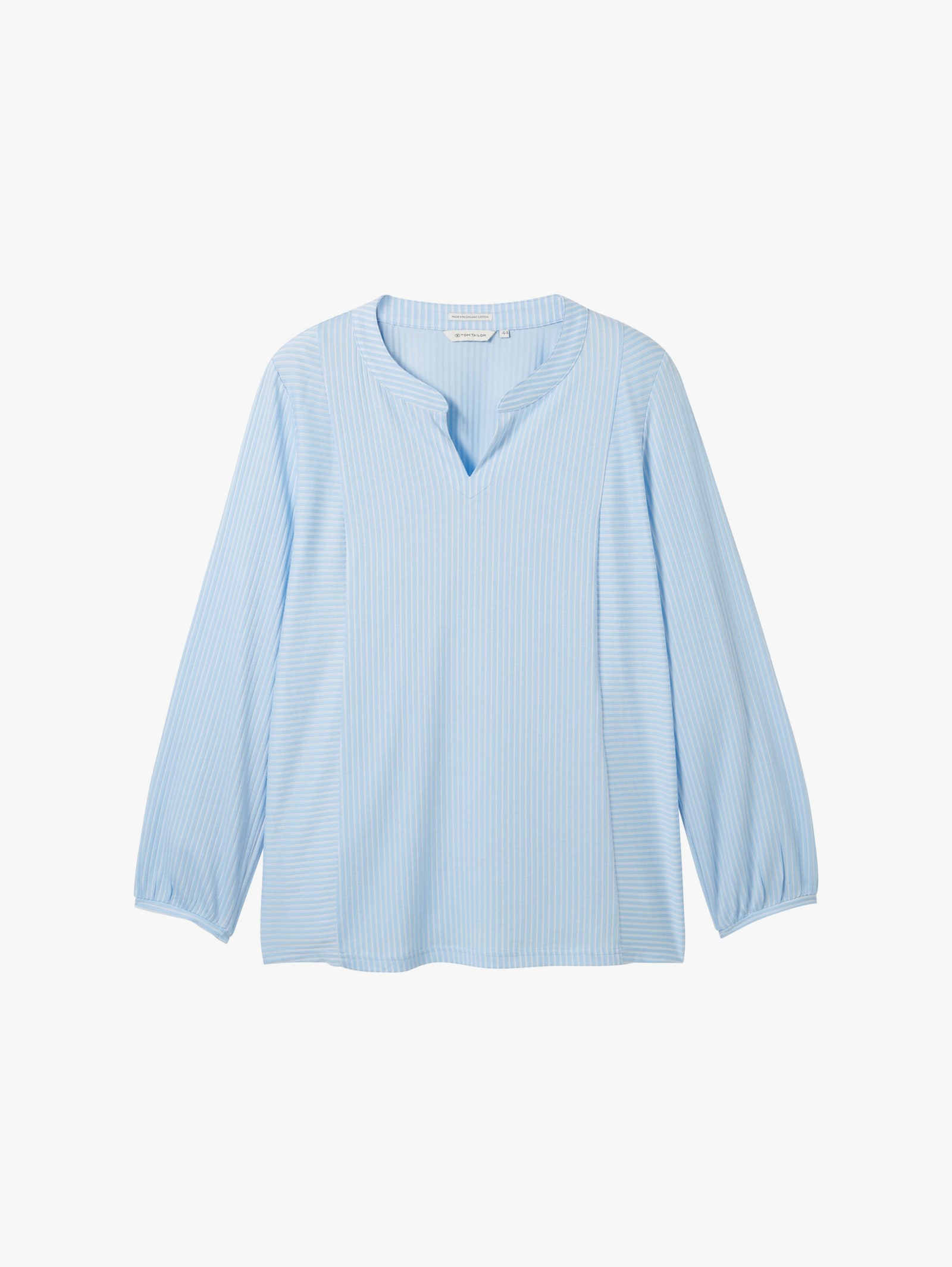 Langarmshirt - blue white thin stripe