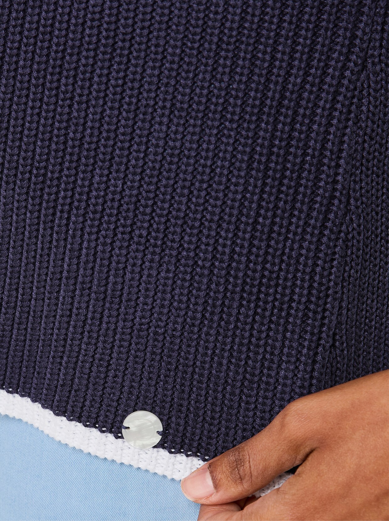 CREATION L PREMIUM Kurzarmpullover - marine