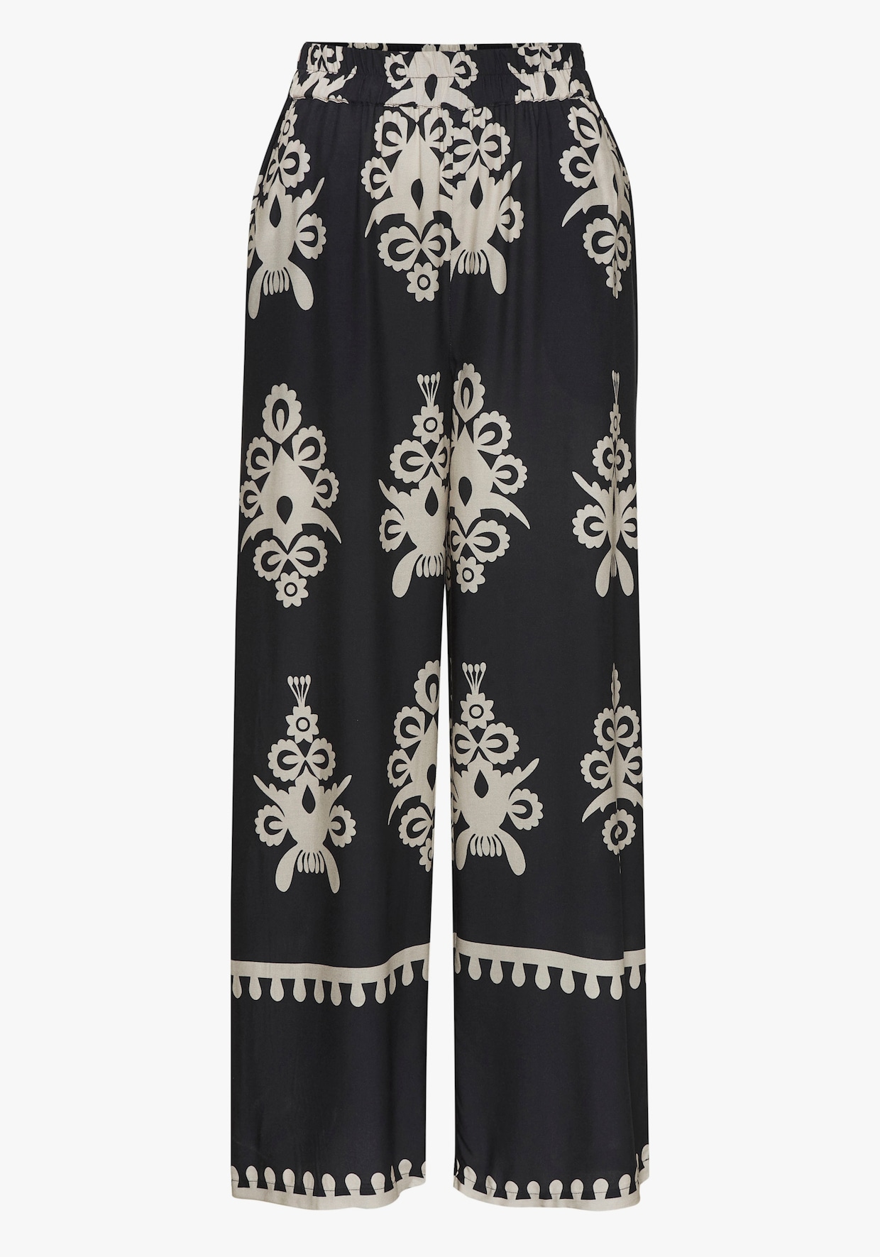 LASCANA Pantalon - noir-sable imprimé