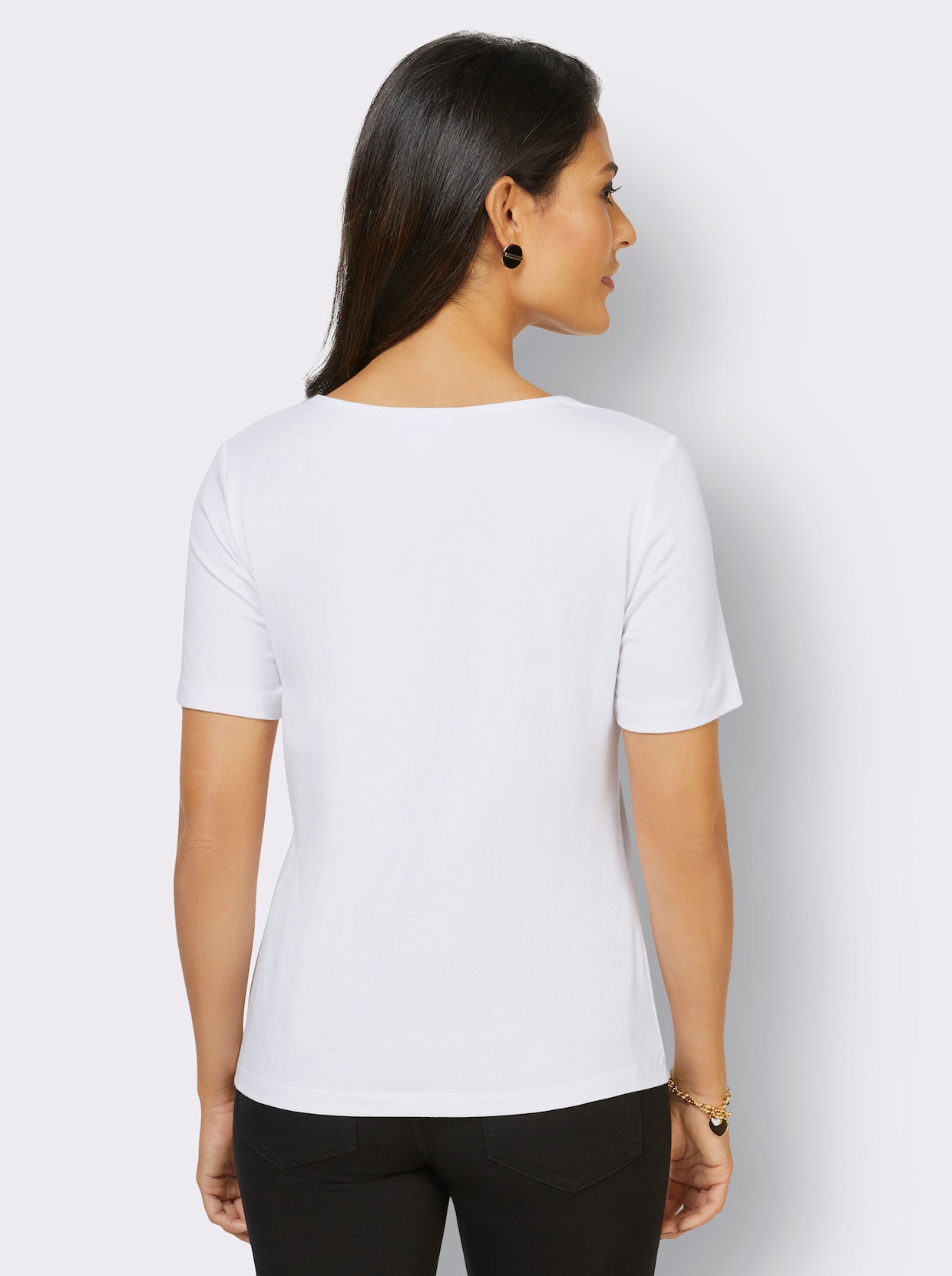 Modal-Baumwoll-Shirt - weiß