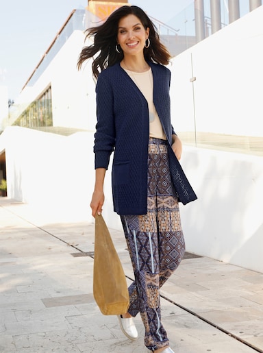 Longstrickjacke - marine