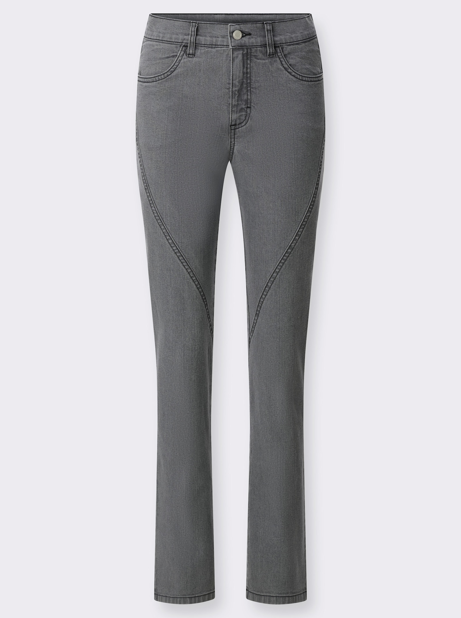 Jeans met siernaden voor - stone-grey-denim