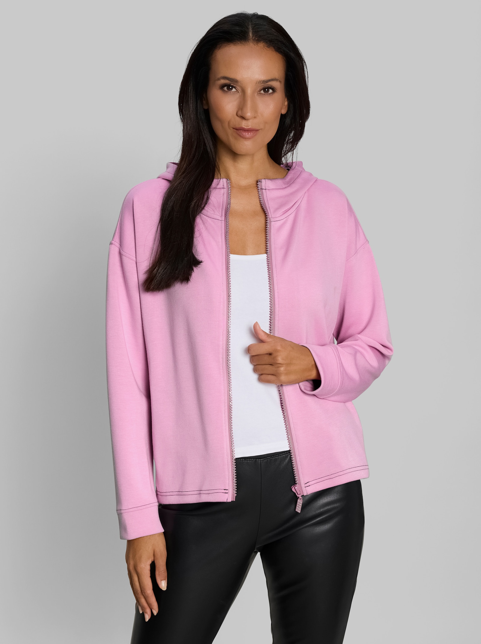 heine Shirtjacke mit Kapuze - rosé
