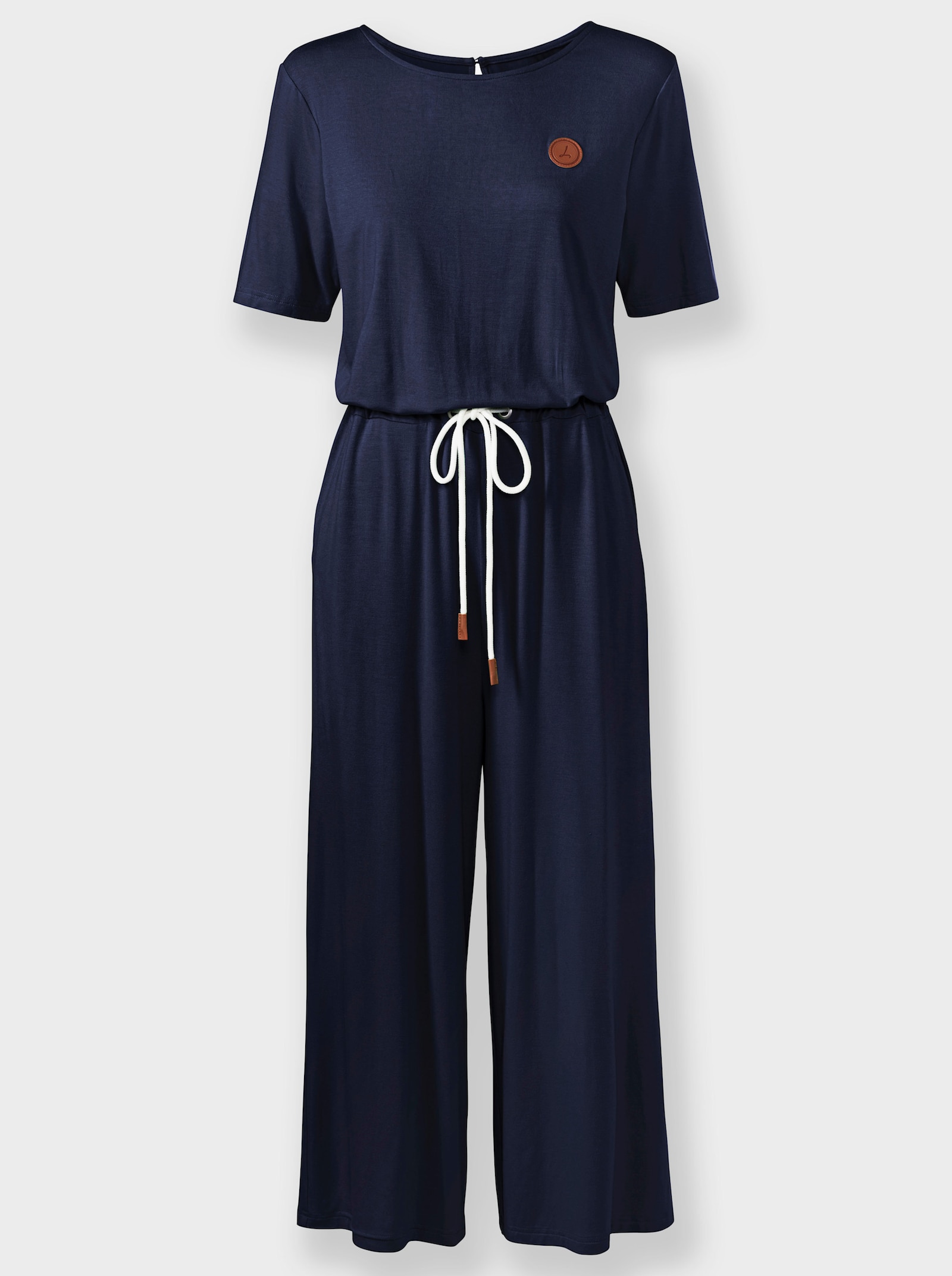 Jumpsuit mit weitem Bein - marine