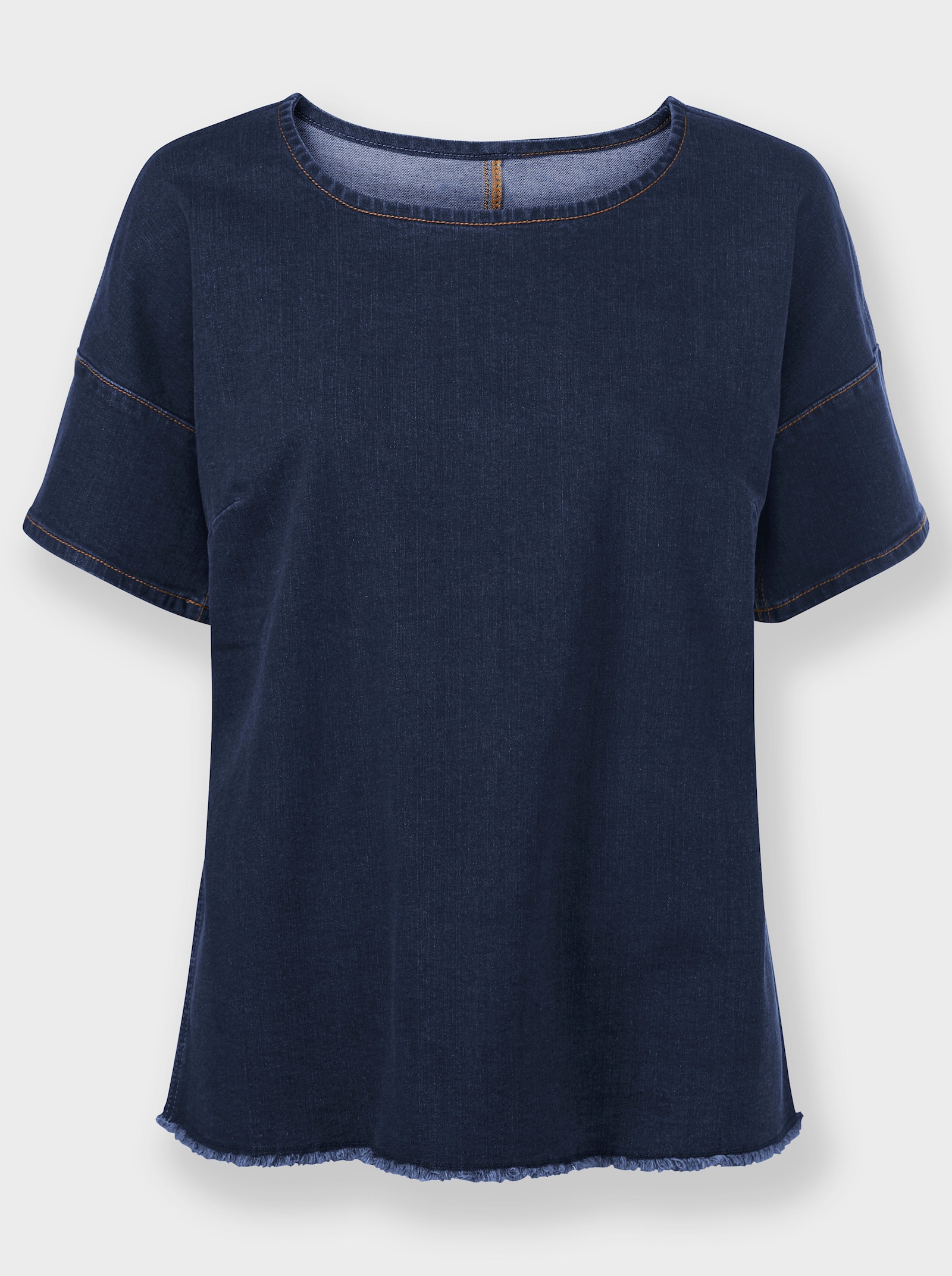 heine Jeansbluse mit Fransen - dark blue