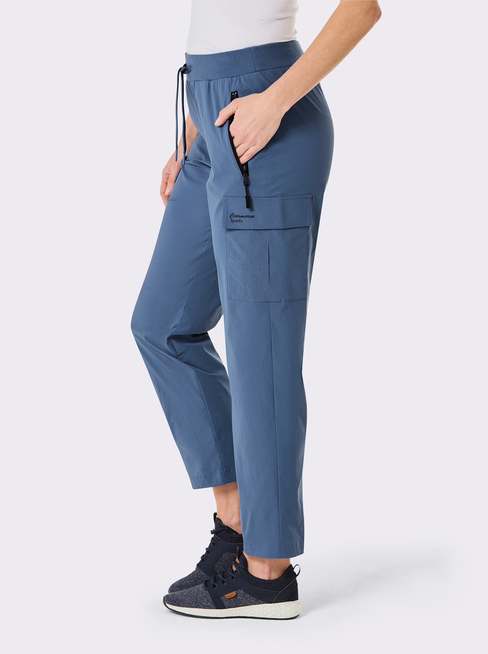 Catamaran Sports Funktionshose mit Reißverschluss-Gesäßtasche - jeansblau