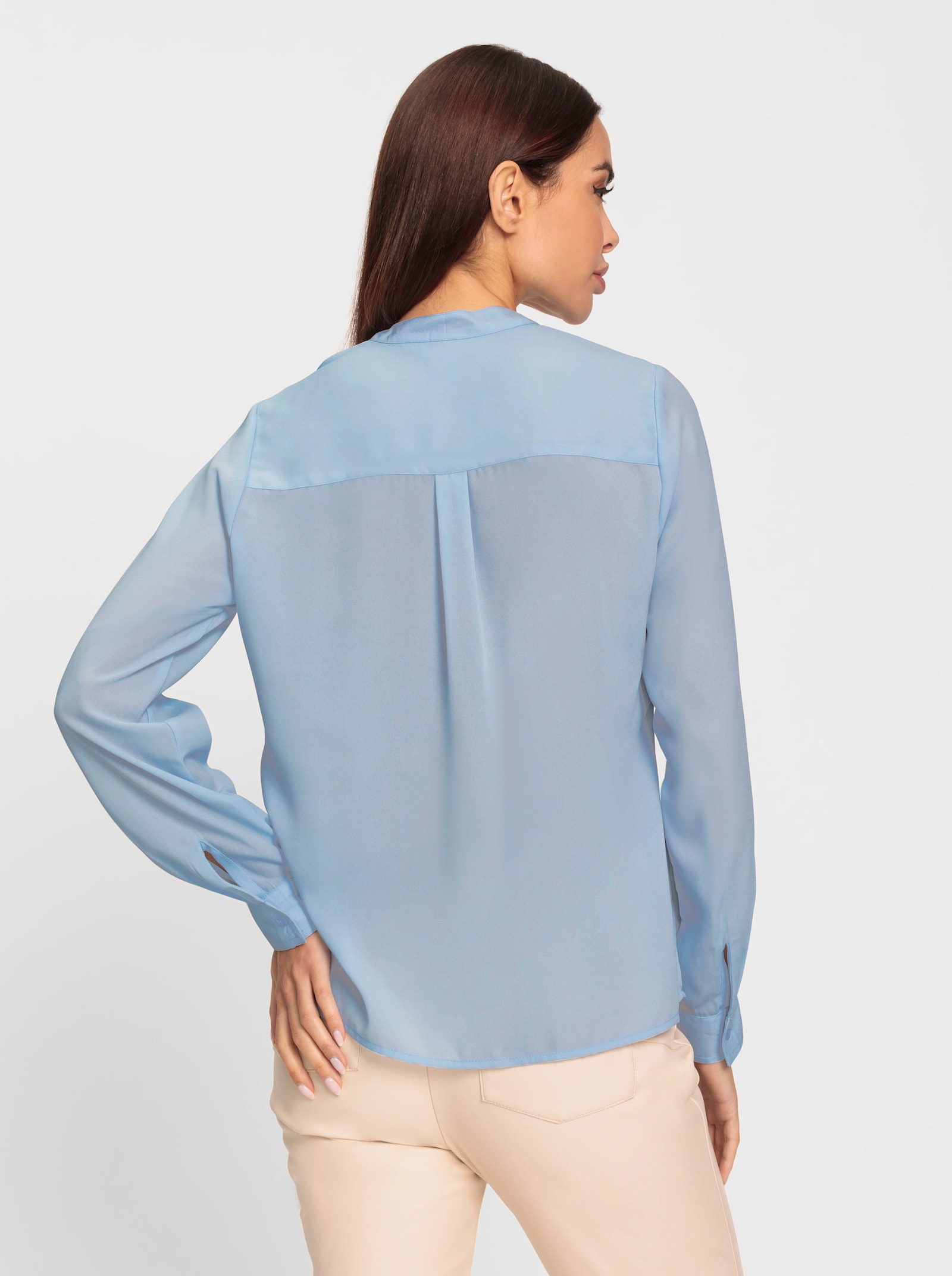heine Schlupf-Bluse mit Stehkragen - hellblau