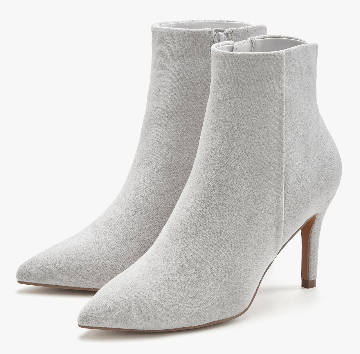 LASCANA bottines à talon haut - gris clair