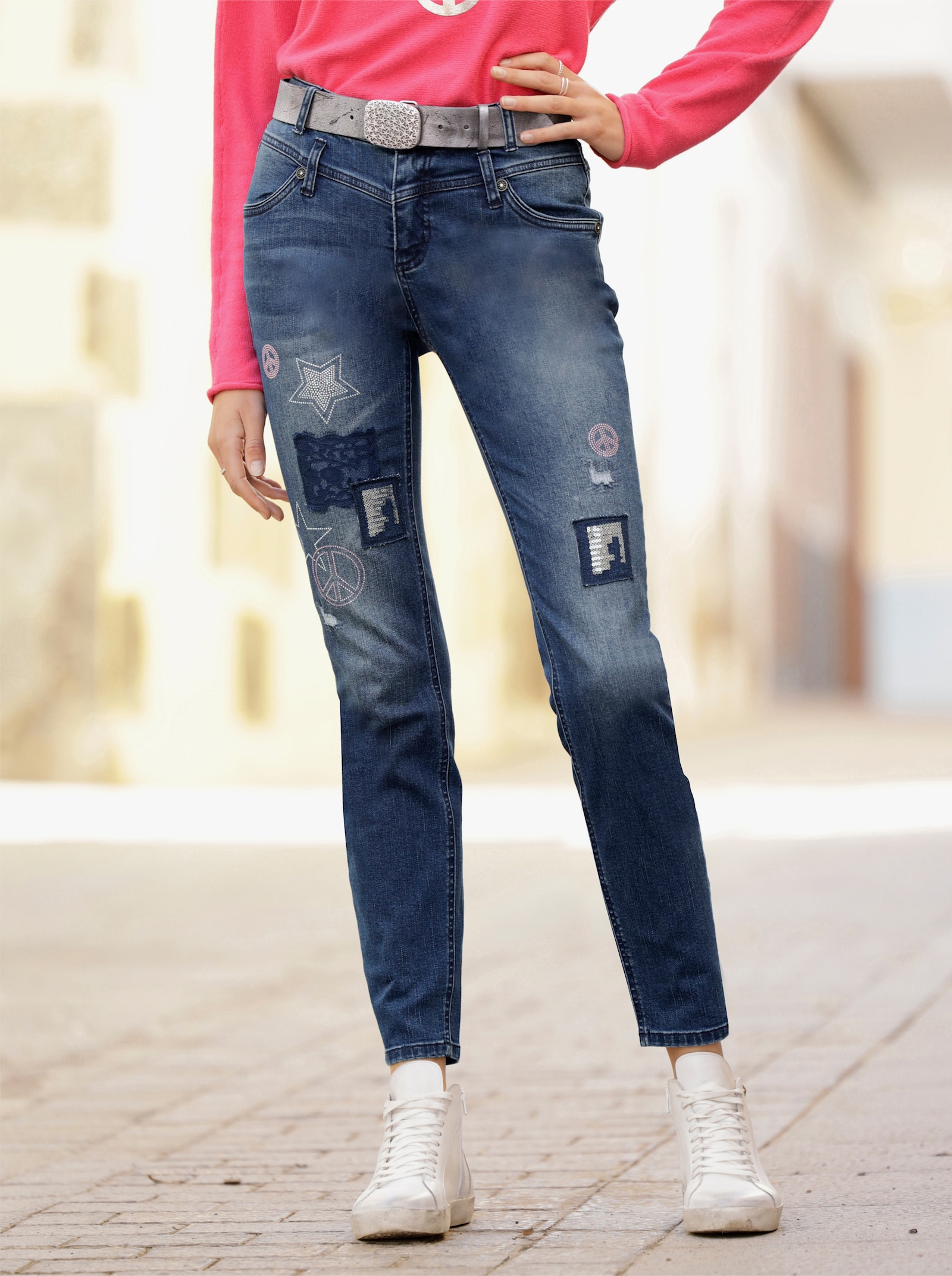 heine Jeans - blue-stone-washed