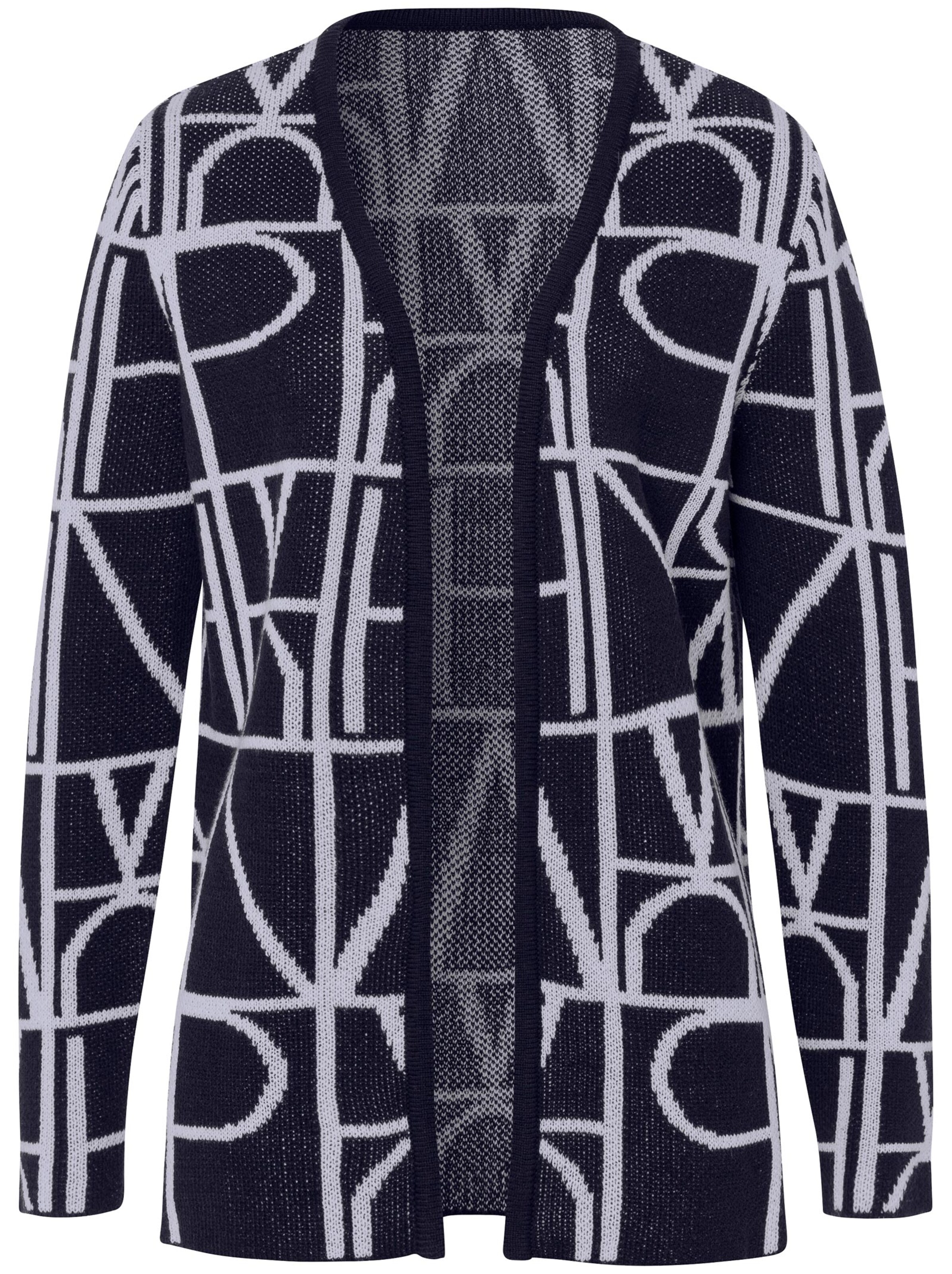 Strickjacke - schwarz-gemustert