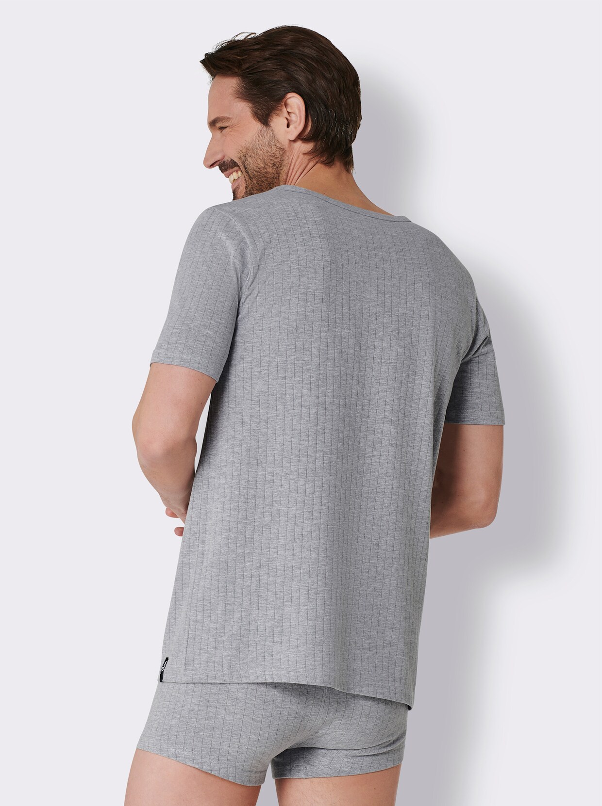 wäschepur men Shirt - grau-meliert