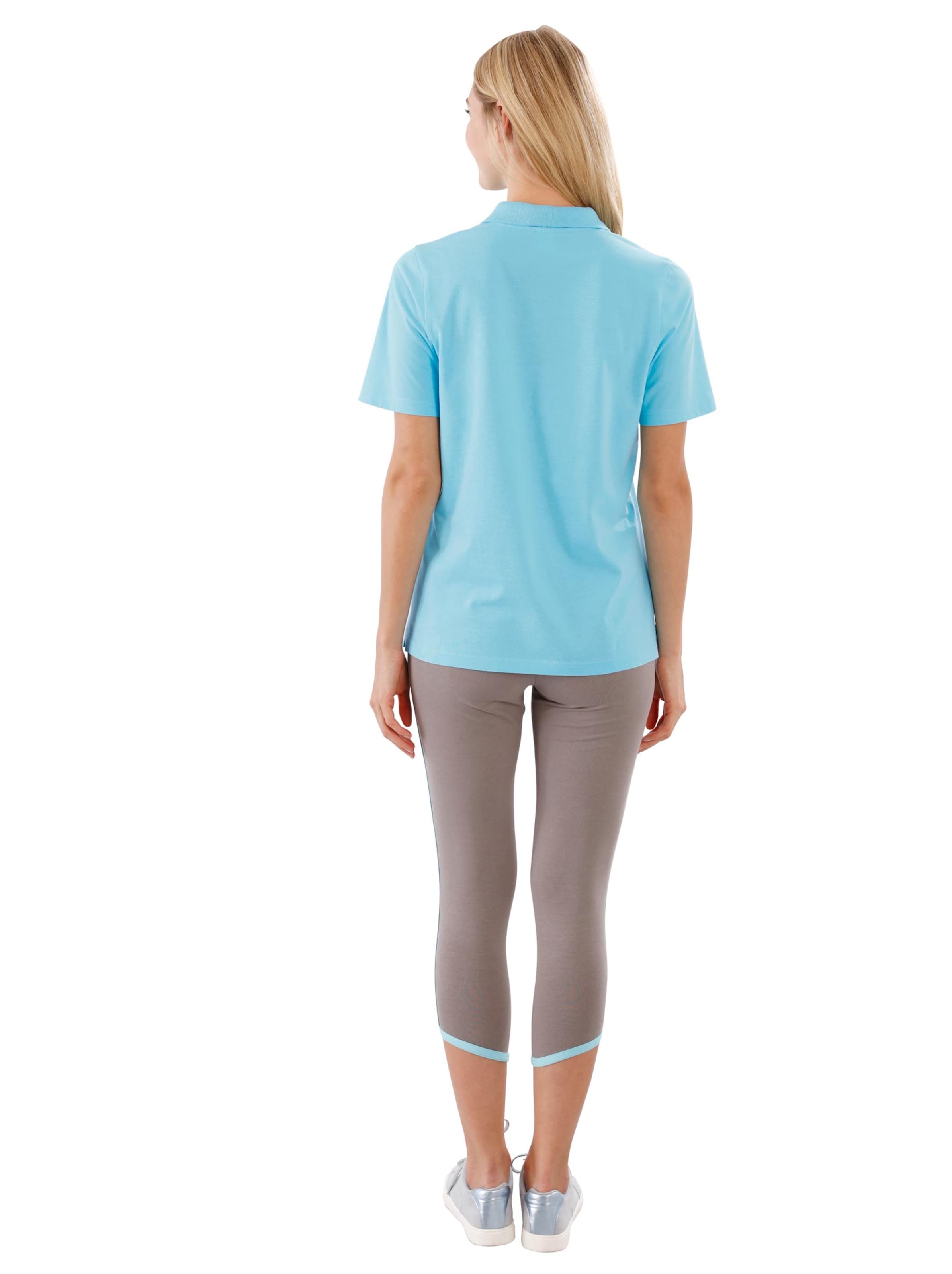 7/8-Leggings - grau-türkis