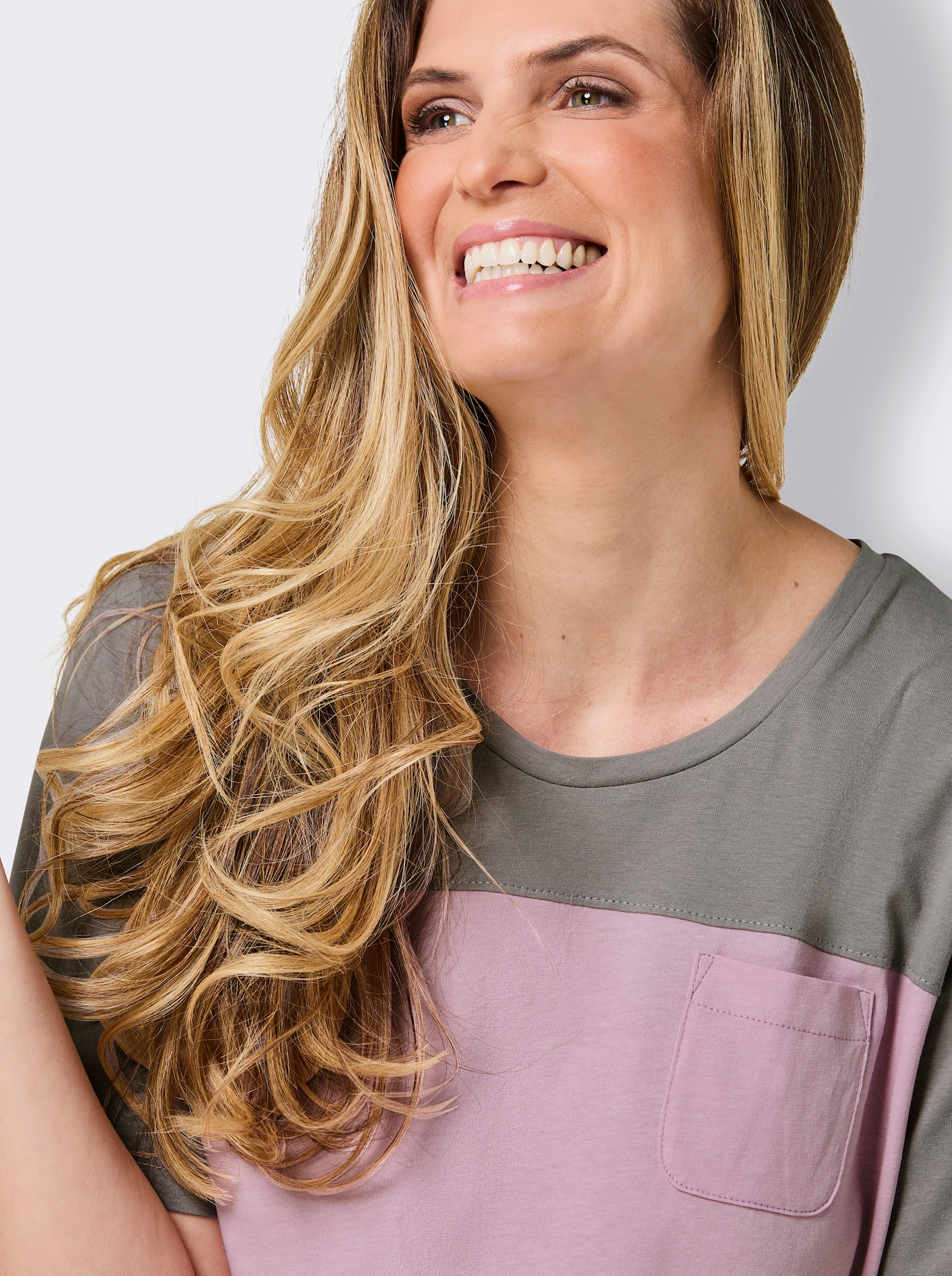 wäschepur Sleepshirts - rosé + steingrau