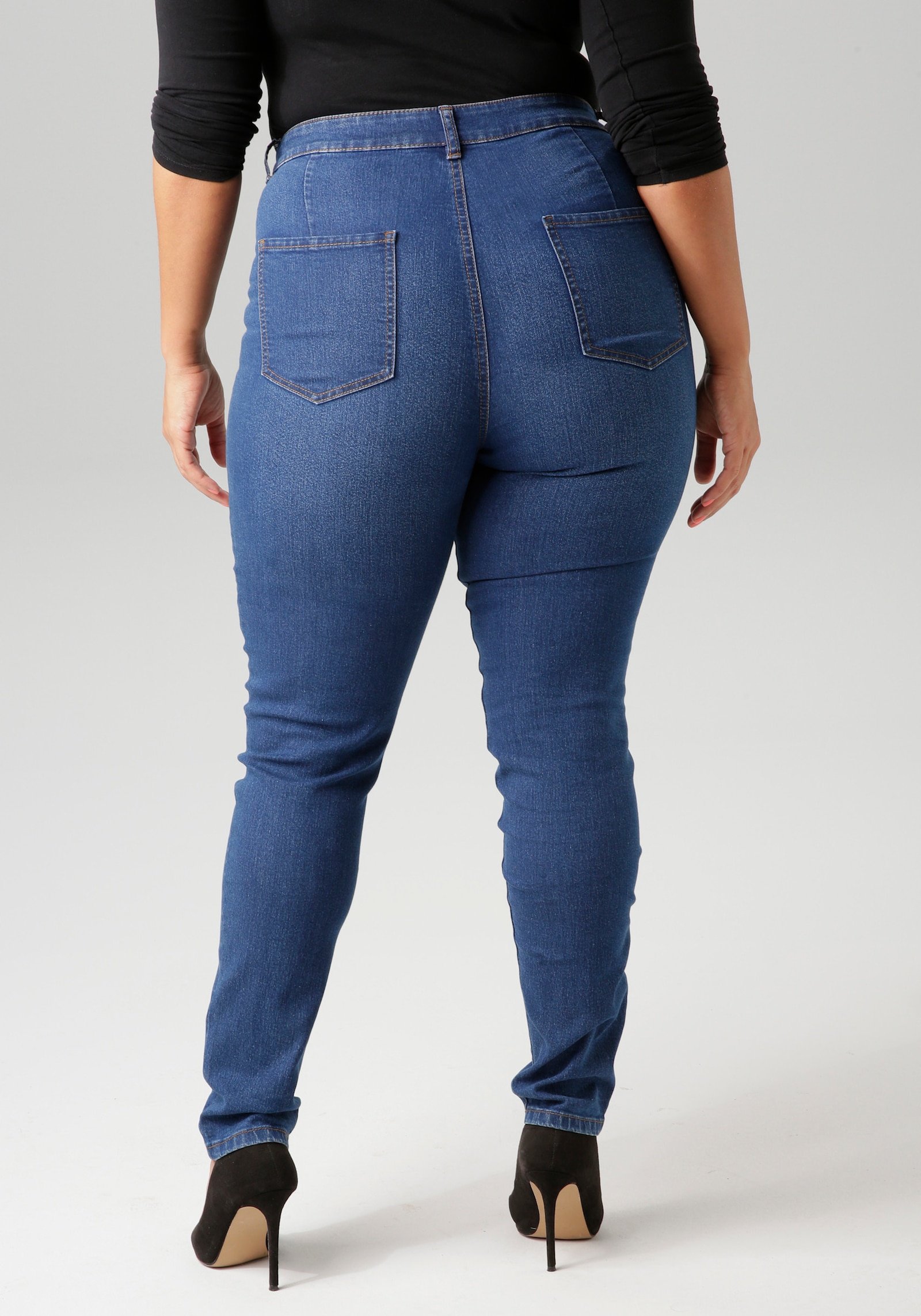Aniston PLUS Skinny-fit-Jeans - dark blue