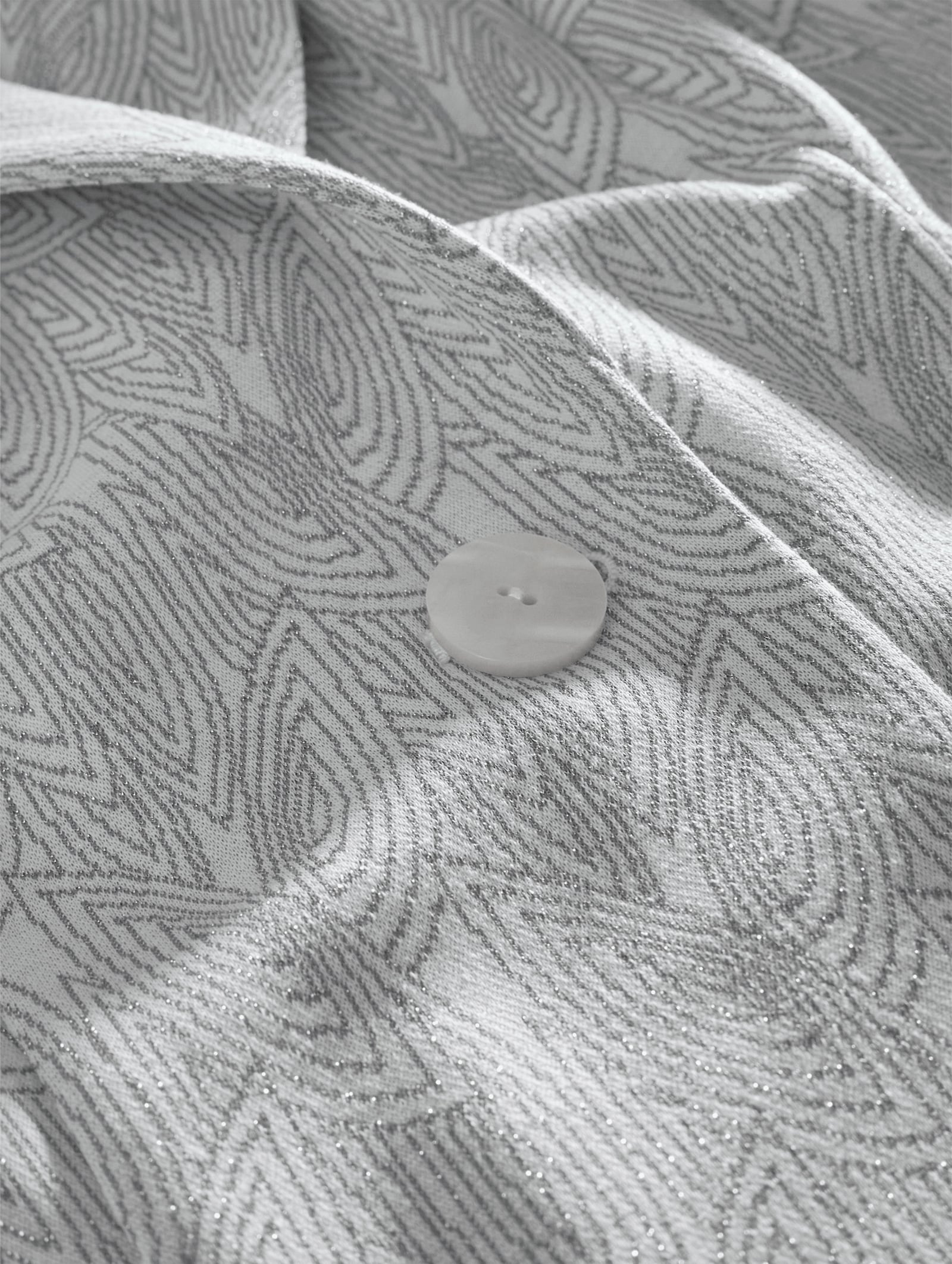 heine Jerseyblazer met zilverkleurig effectgaren - blauw/wit gedessineerd